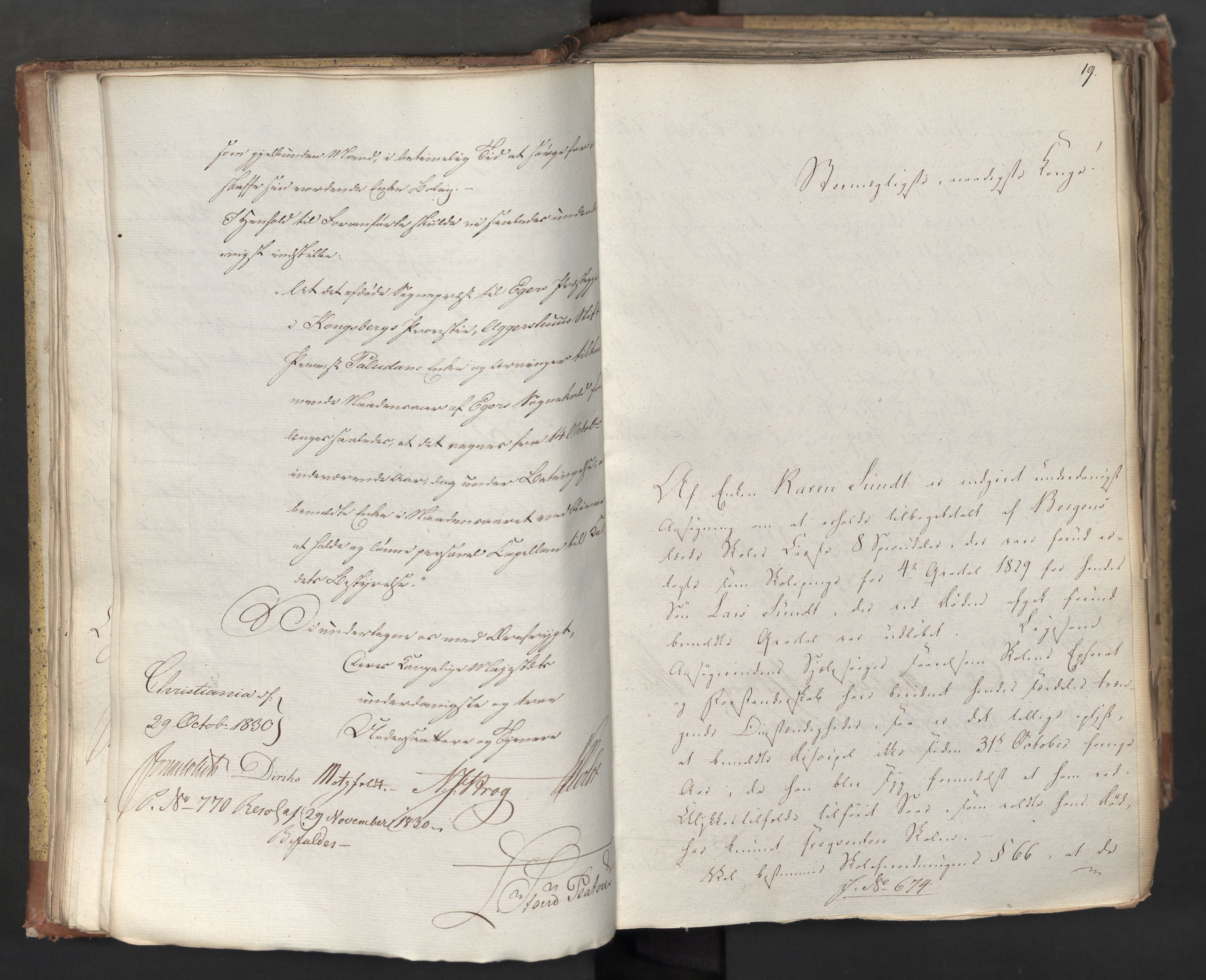 Statsrådsavdelingen i Stockholm, AV/RA-S-1003/D/Da/L0068: Regjeringsinnstillinger nr. 660-876, 1830, s. 54