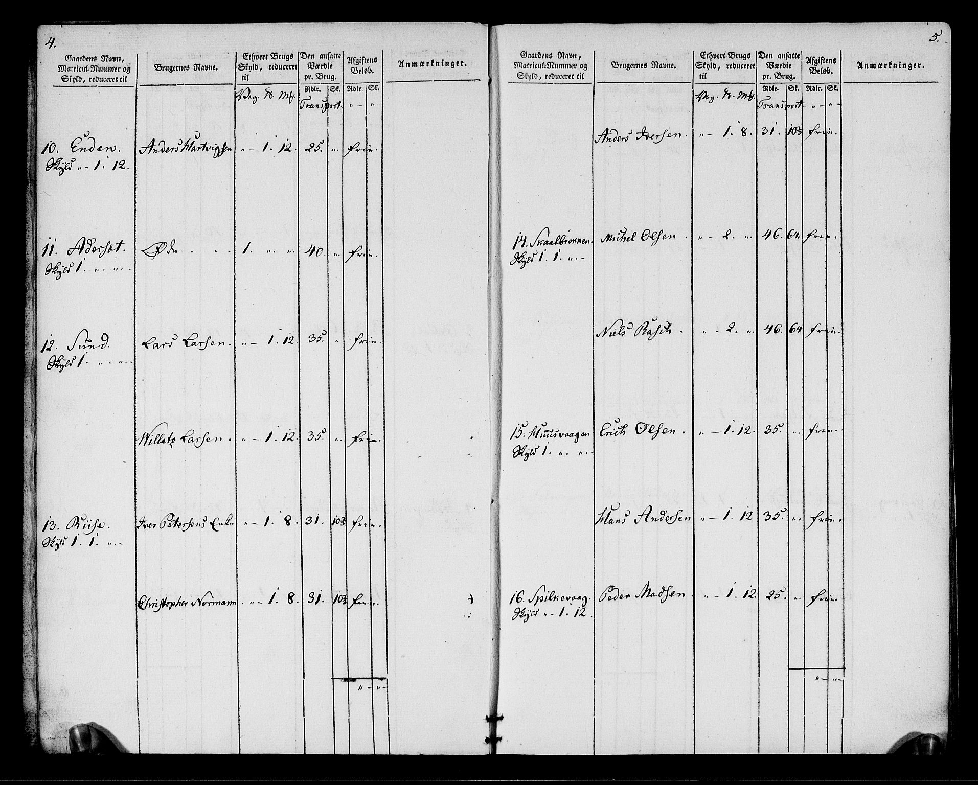 Rentekammeret inntil 1814, Realistisk ordnet avdeling, AV/RA-EA-4070/N/Ne/Nea/L0164: Vesterålen, Andenes og Lofoten fogderi. Oppebørselsregister, 1803, s. 5