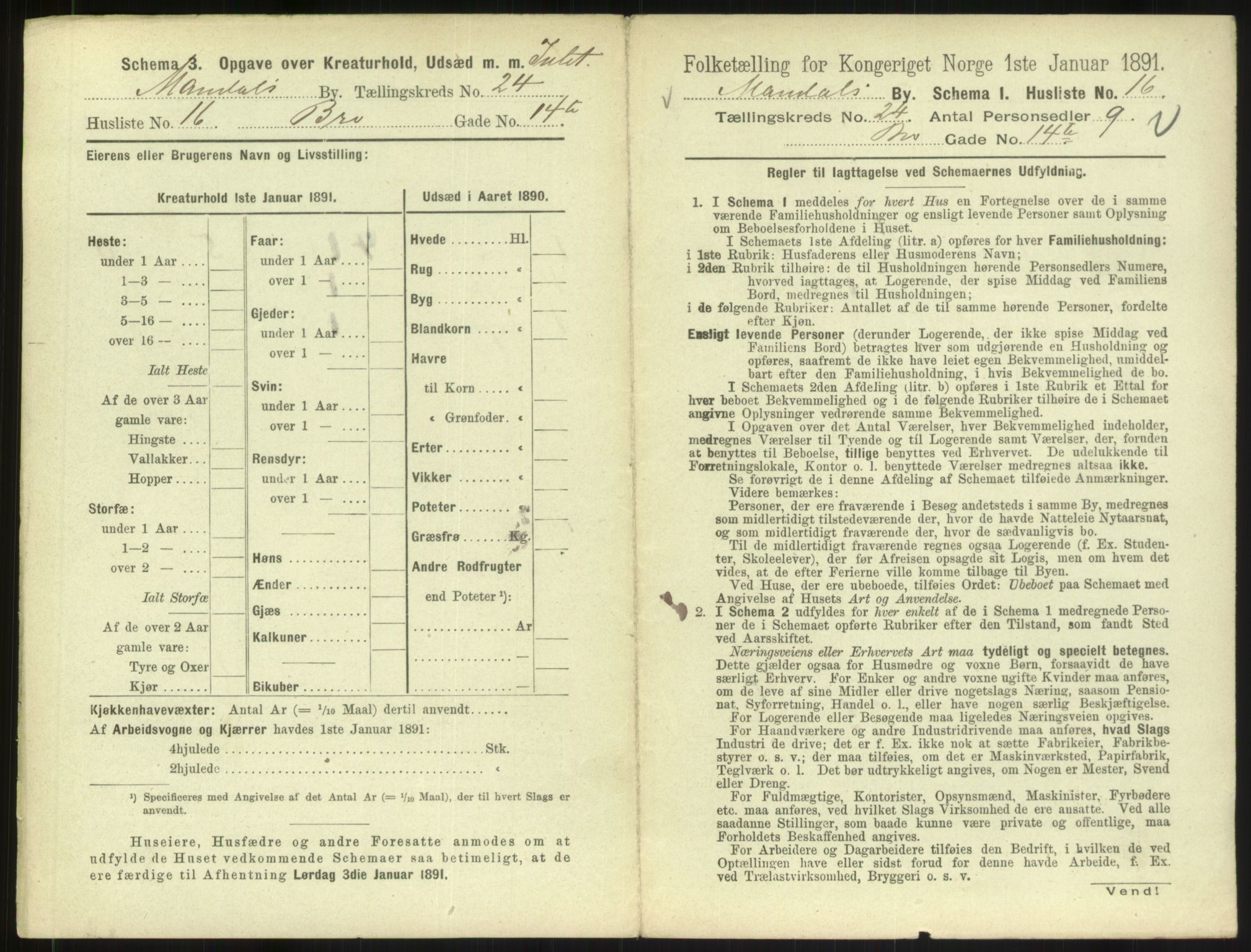 RA, Folketelling 1891 for 1002 Mandal ladested, 1891, s. 1095