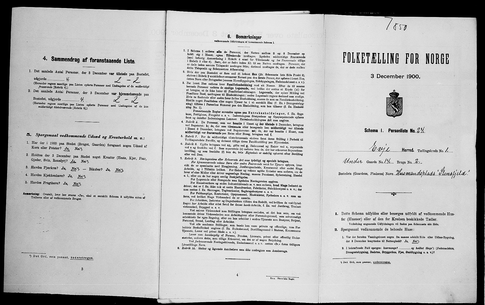 SAK, Folketelling 1900 for 0937 Evje herred, 1900, s. 39