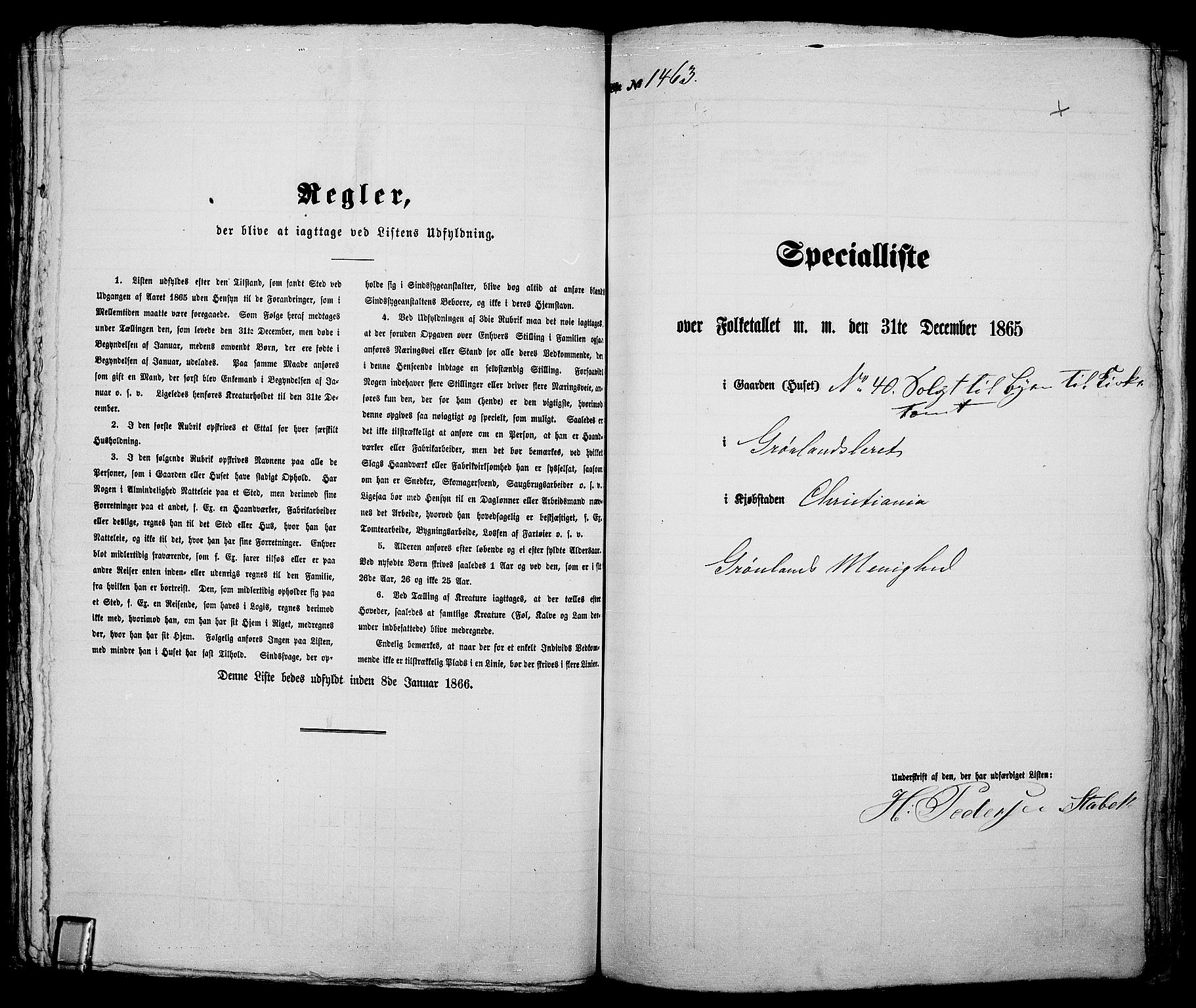 RA, Folketelling 1865 for 0301 Kristiania kjøpstad, 1865, s. 3320