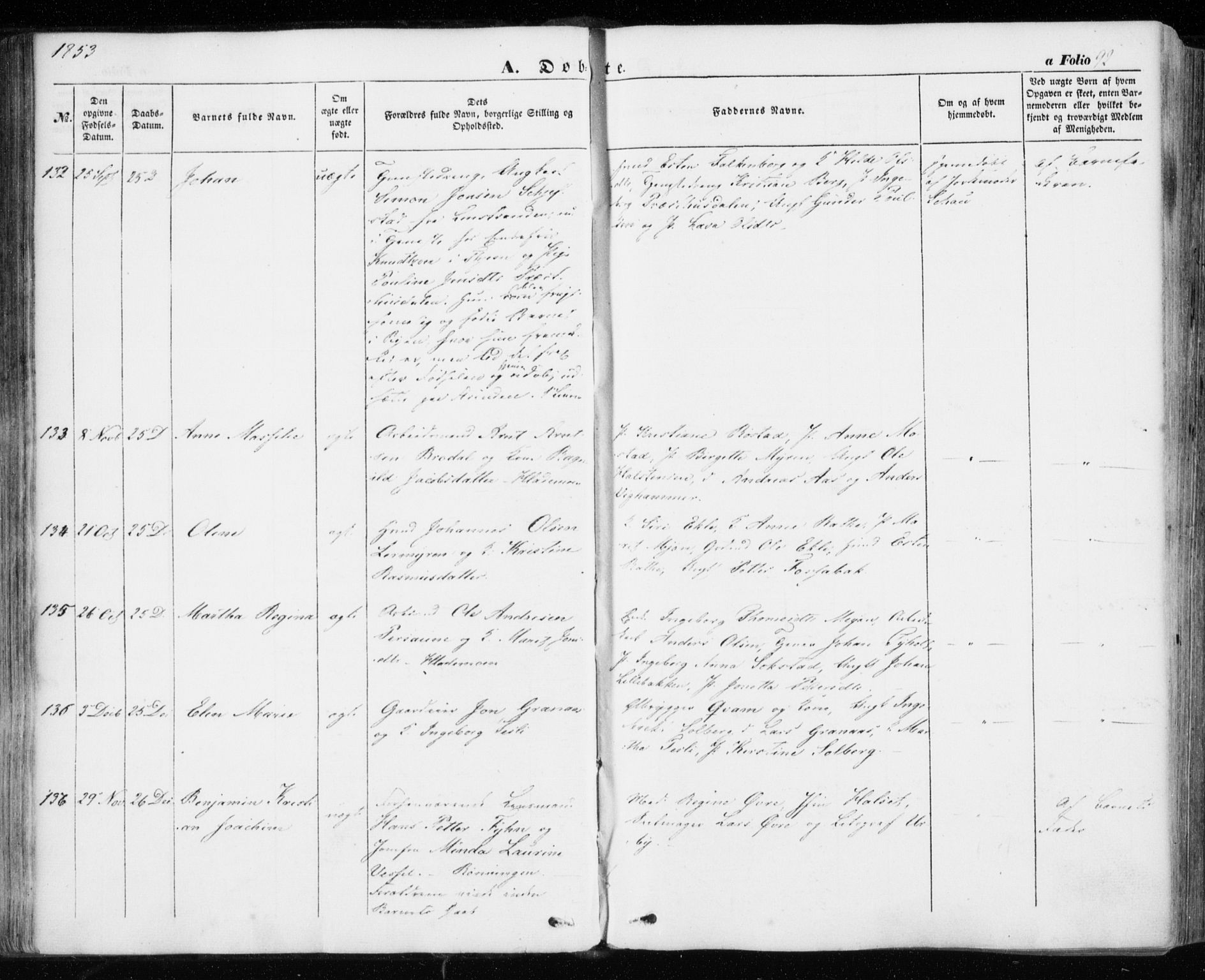 Ministerialprotokoller, klokkerbøker og fødselsregistre - Sør-Trøndelag, SAT/A-1456/606/L0291: Ministerialbok nr. 606A06, 1848-1856, s. 92