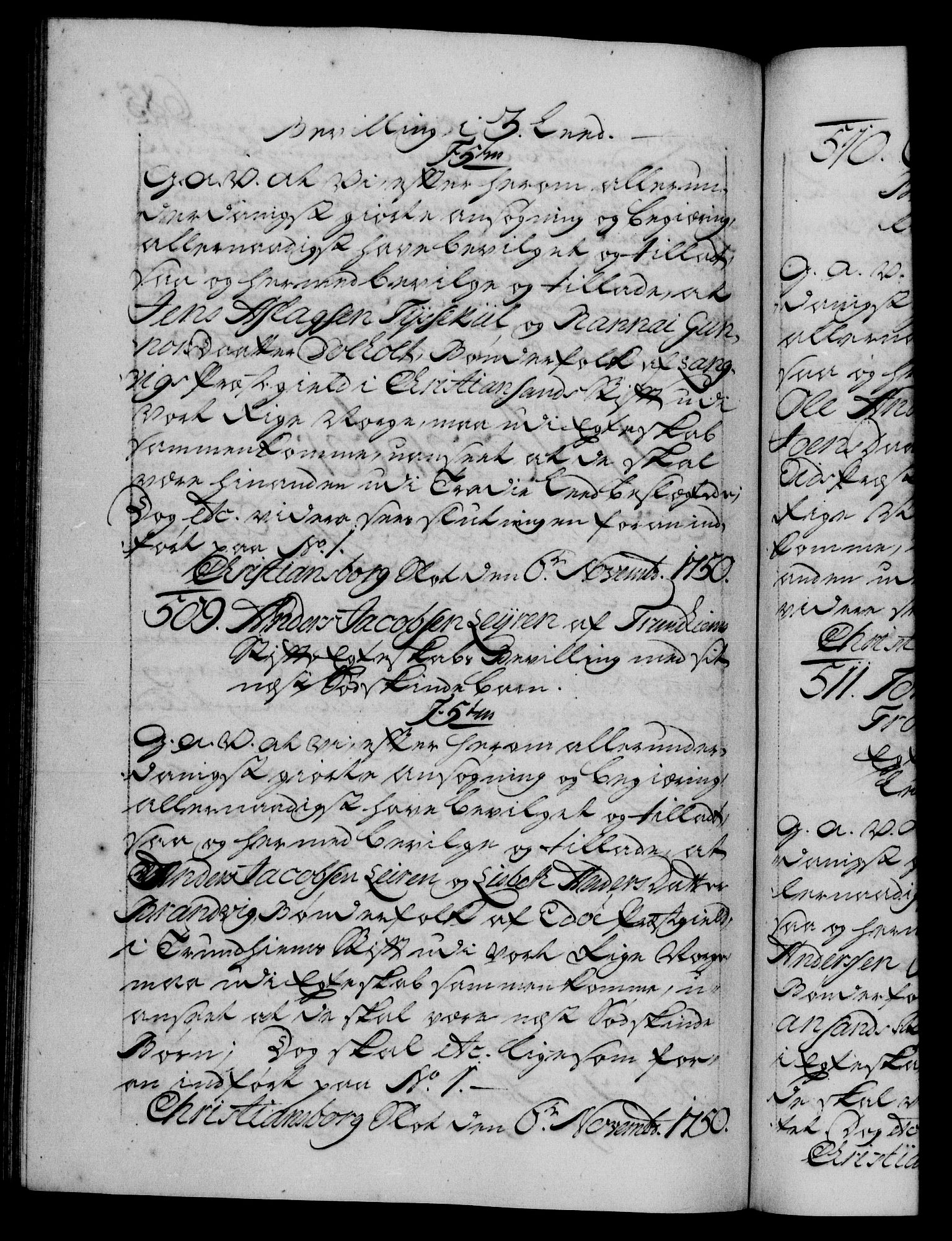 Danske Kanselli 1572-1799, RA/EA-3023/F/Fc/Fca/Fcaa/L0036: Norske registre, 1749-1750, s. 685b
