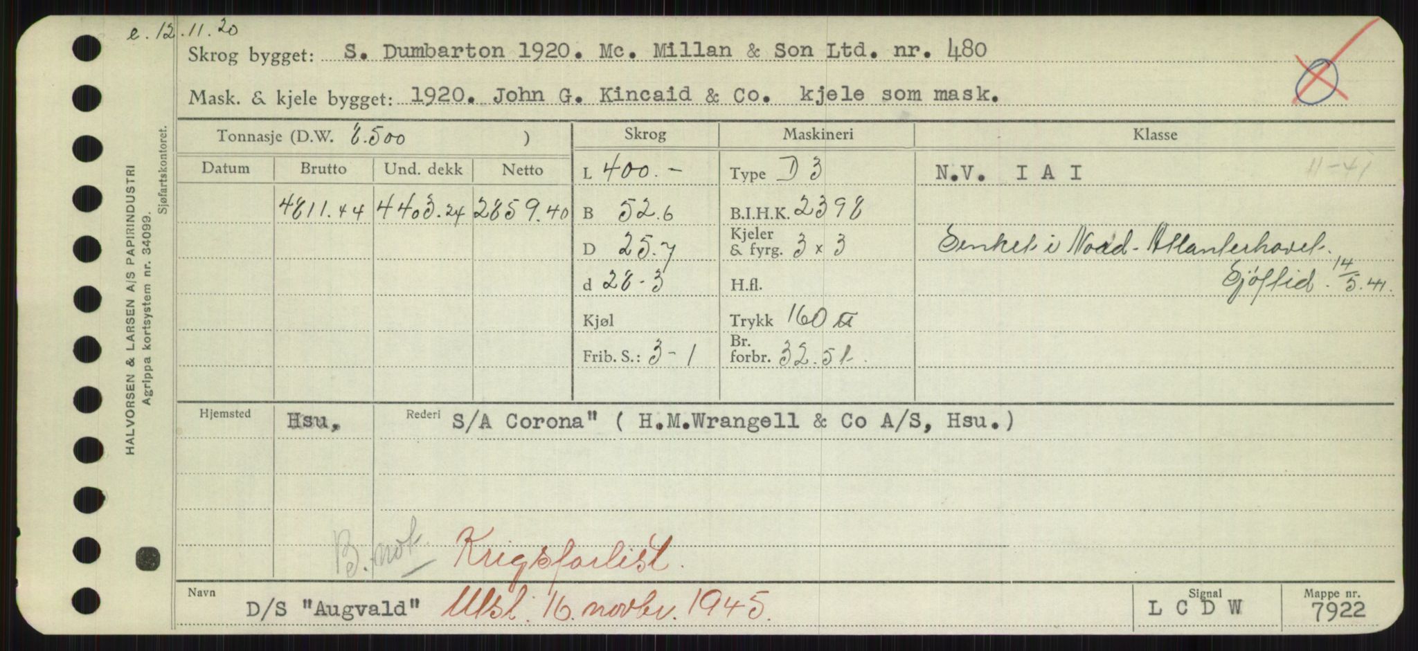 Sjøfartsdirektoratet med forløpere, Skipsmålingen, AV/RA-S-1627/H/Hd/L0002: Fartøy, Apa-Axe, s. 429