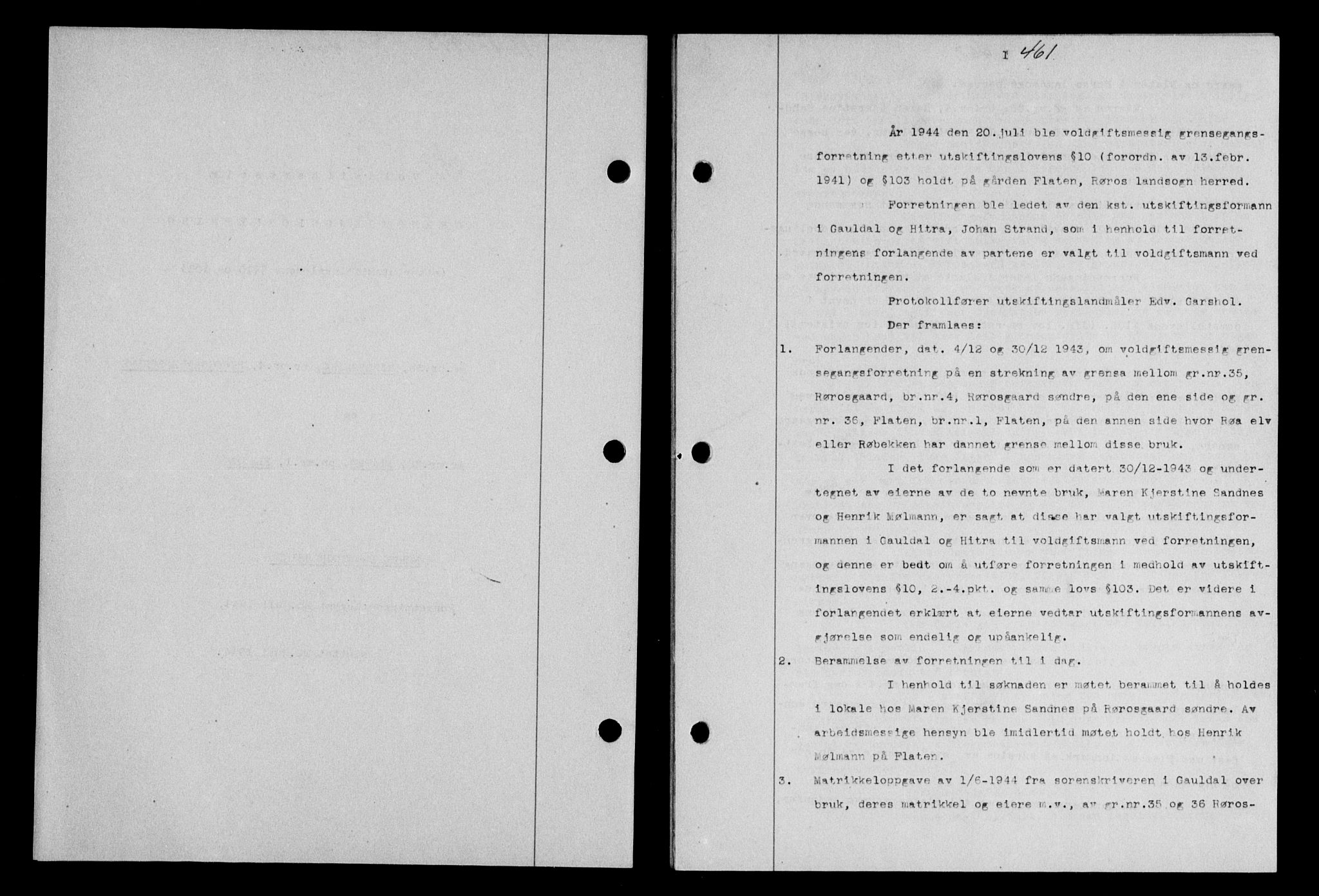 Gauldal sorenskriveri, SAT/A-0014/1/2/2C/L0058: Pantebok nr. 63, 1944-1945, Dagboknr: 34/1945