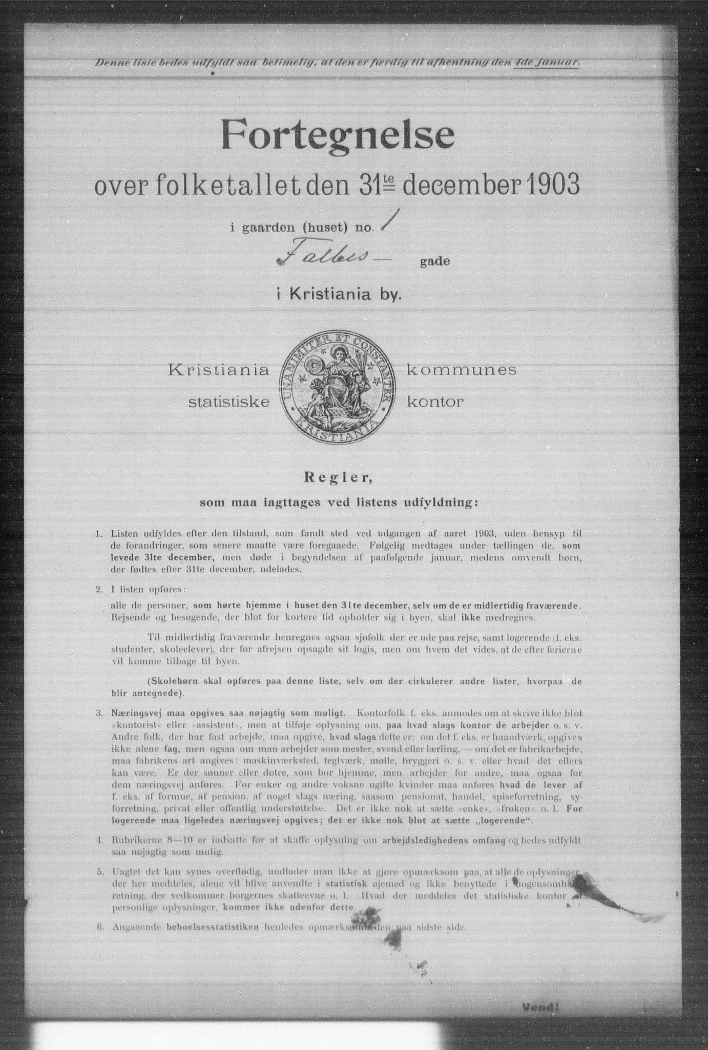 OBA, Kommunal folketelling 31.12.1903 for Kristiania kjøpstad, 1903, s. 4821