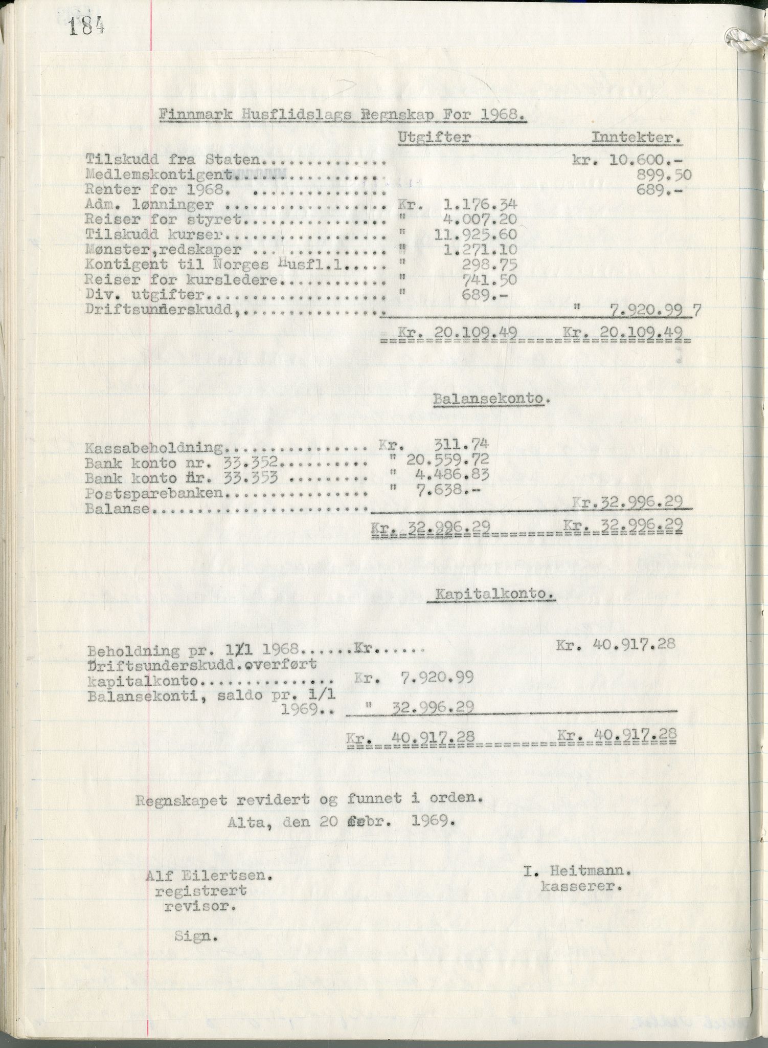 Finnmark Husflidslag, FMFB/A-1134/A/L0001: Møtebok, 1948-1970, s. 187