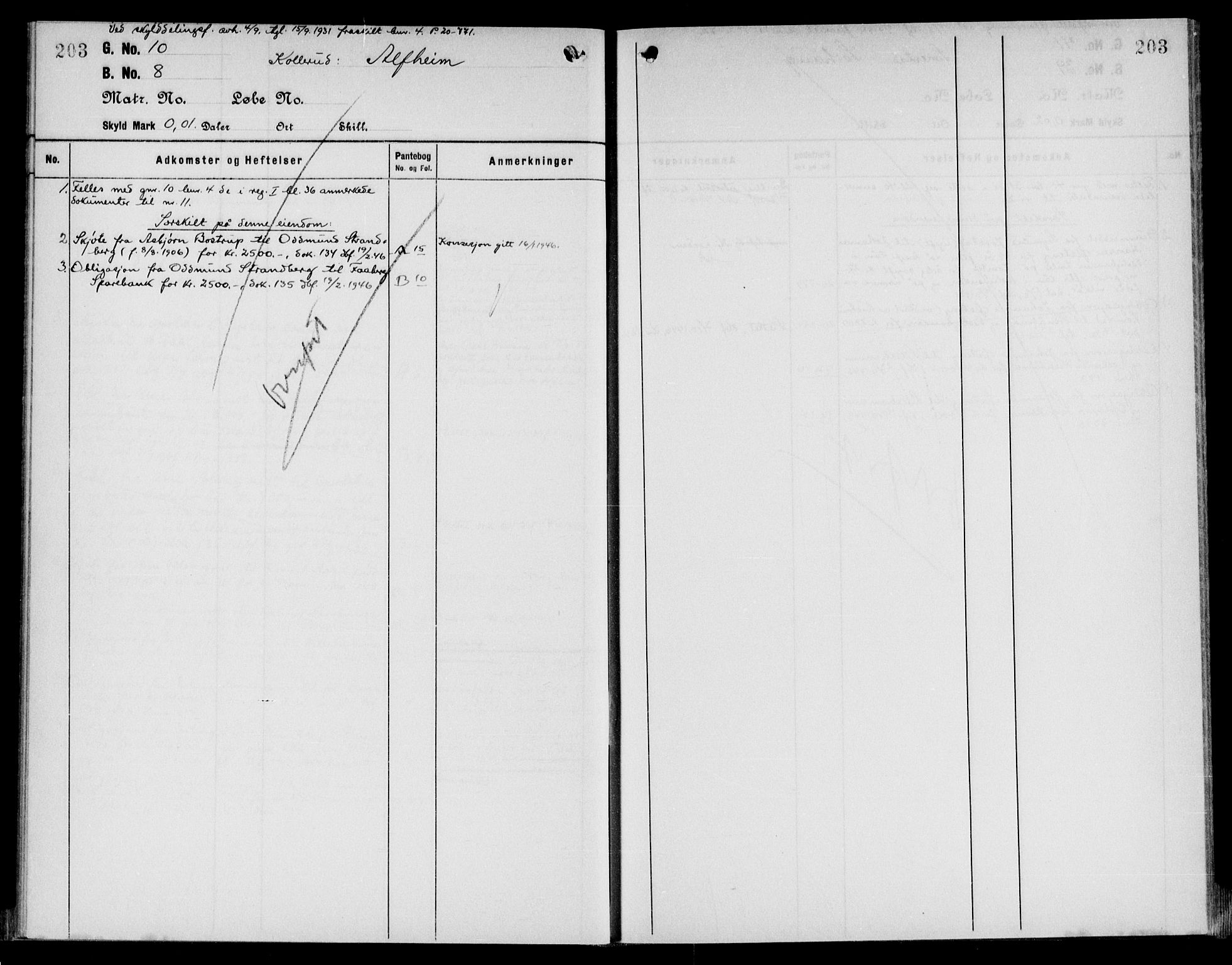 Sør-Gudbrandsdal tingrett, AV/SAH-TING-004/H/Ha/Hae/L0005: Panteregister nr. 3.5, 1924-1954, s. 203