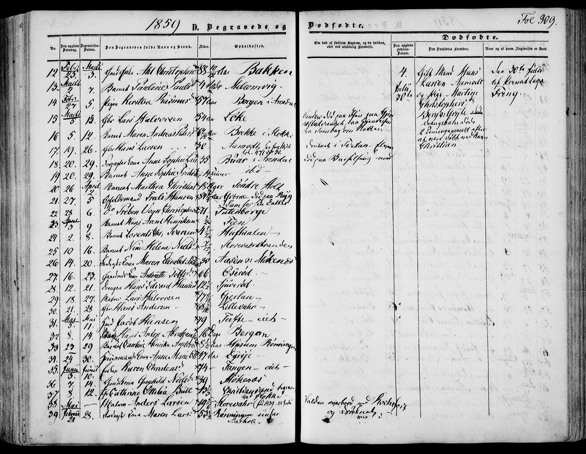 Stokke kirkebøker, AV/SAKO-A-320/F/Fa/L0008: Ministerialbok nr. I 8, 1858-1871, s. 309