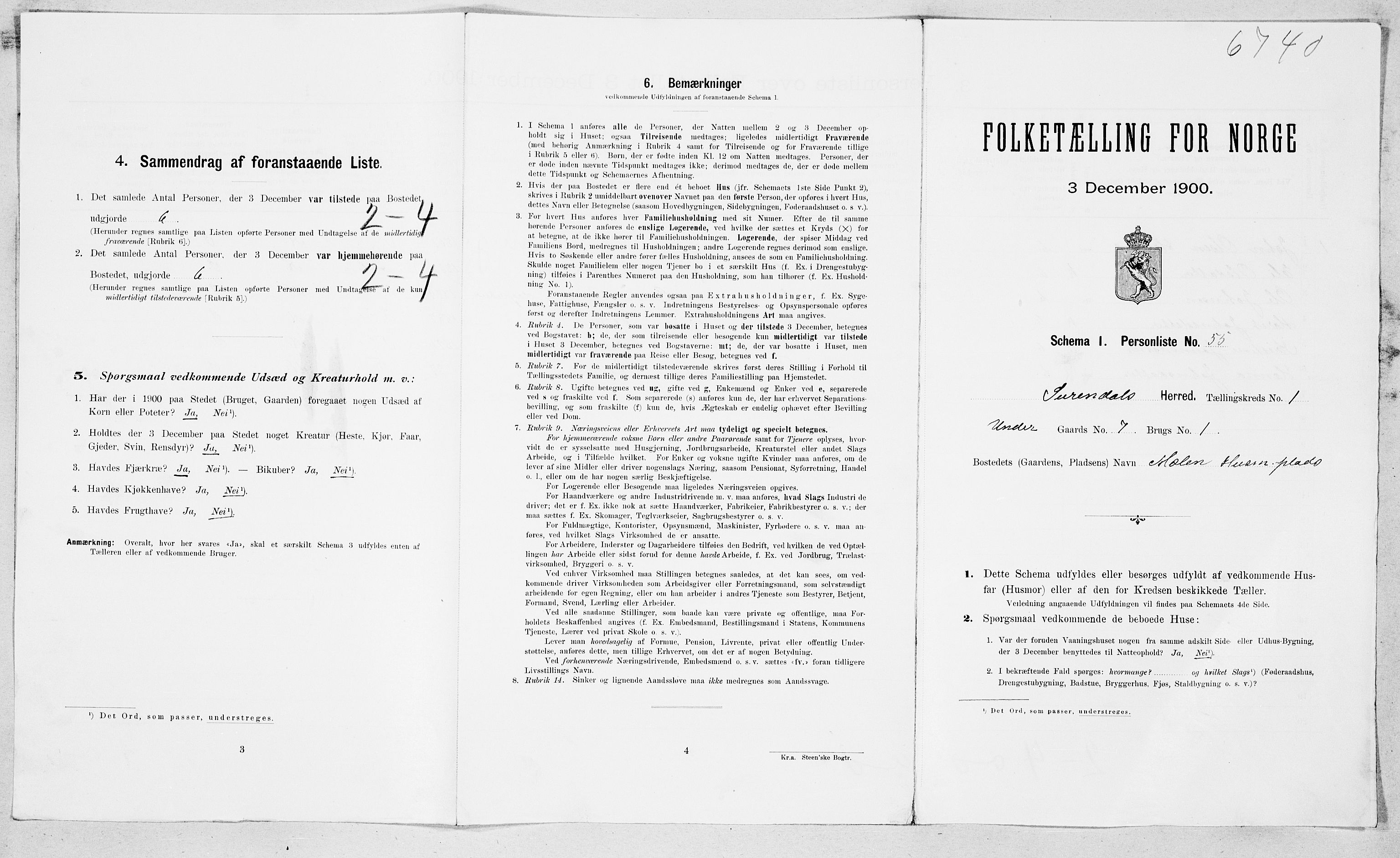SAT, Folketelling 1900 for 1566 Surnadal herred, 1900, s. 183