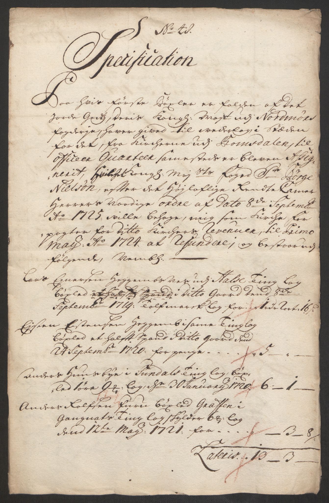 Rentekammeret inntil 1814, Reviderte regnskaper, Fogderegnskap, AV/RA-EA-4092/R56/L3758: Fogderegnskap Nordmøre, 1725, s. 293