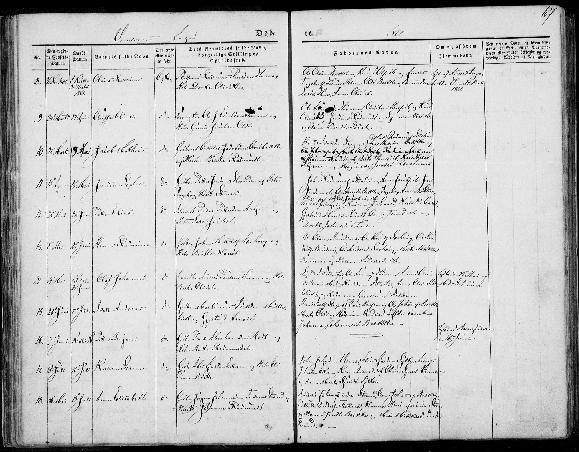 Ministerialprotokoller, klokkerbøker og fødselsregistre - Møre og Romsdal, AV/SAT-A-1454/501/L0006: Ministerialbok nr. 501A06, 1844-1868, s. 67