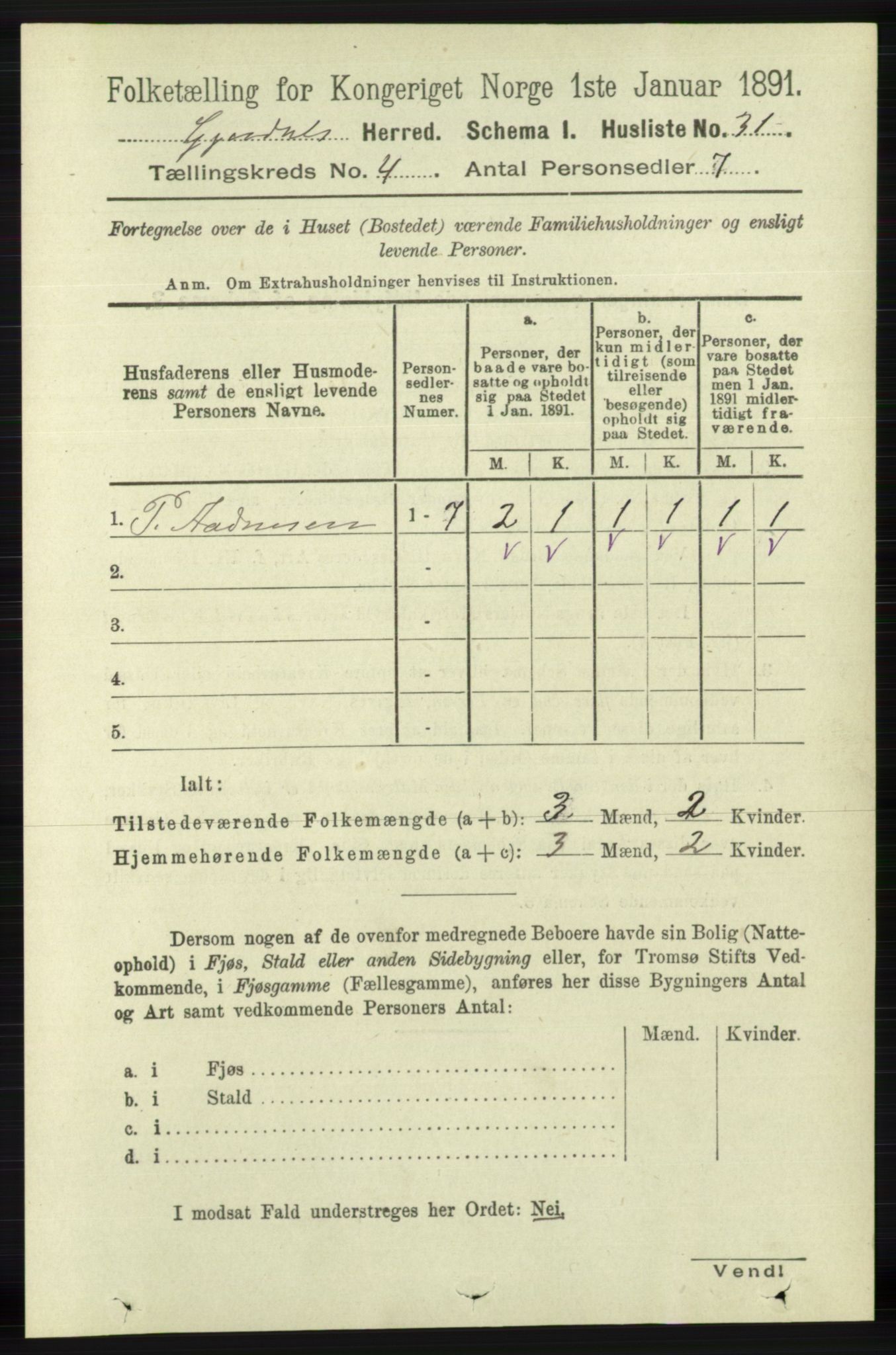 RA, Folketelling 1891 for 1122 Gjesdal herred, 1891, s. 1170