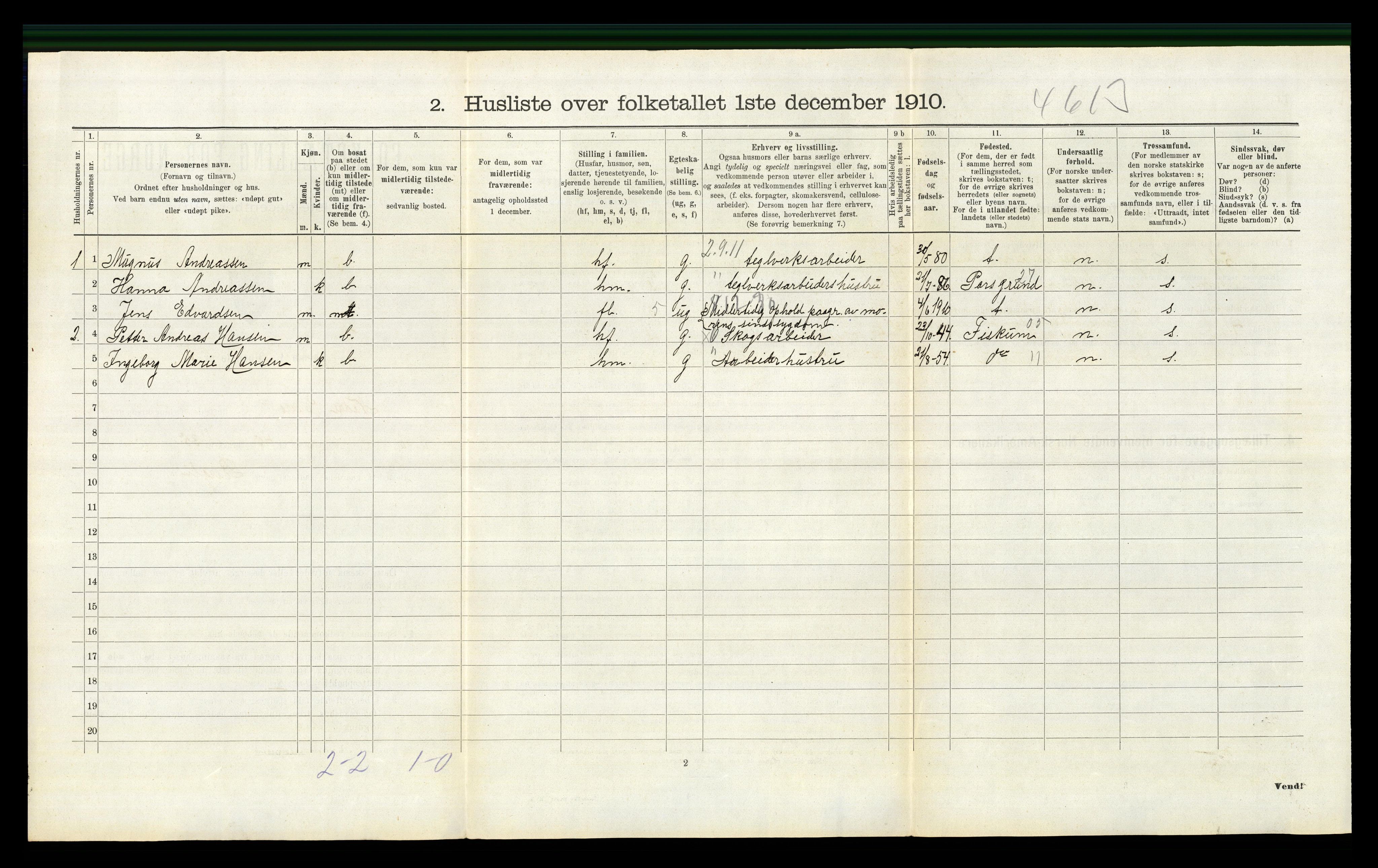 RA, Folketelling 1910 for 0625 Nedre Eiker herred, 1910, s. 1526