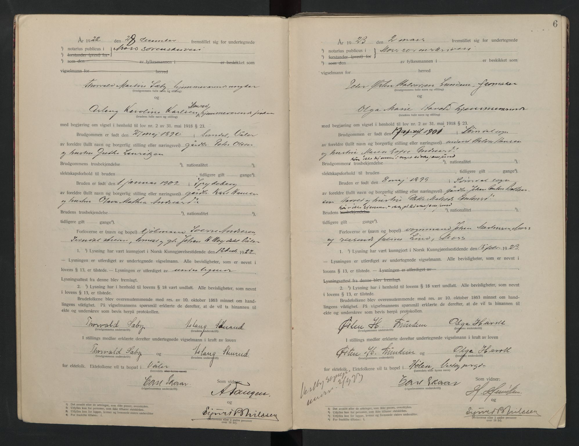 Moss sorenskriveri, AV/SAO-A-10168, 1921-1937, s. 6