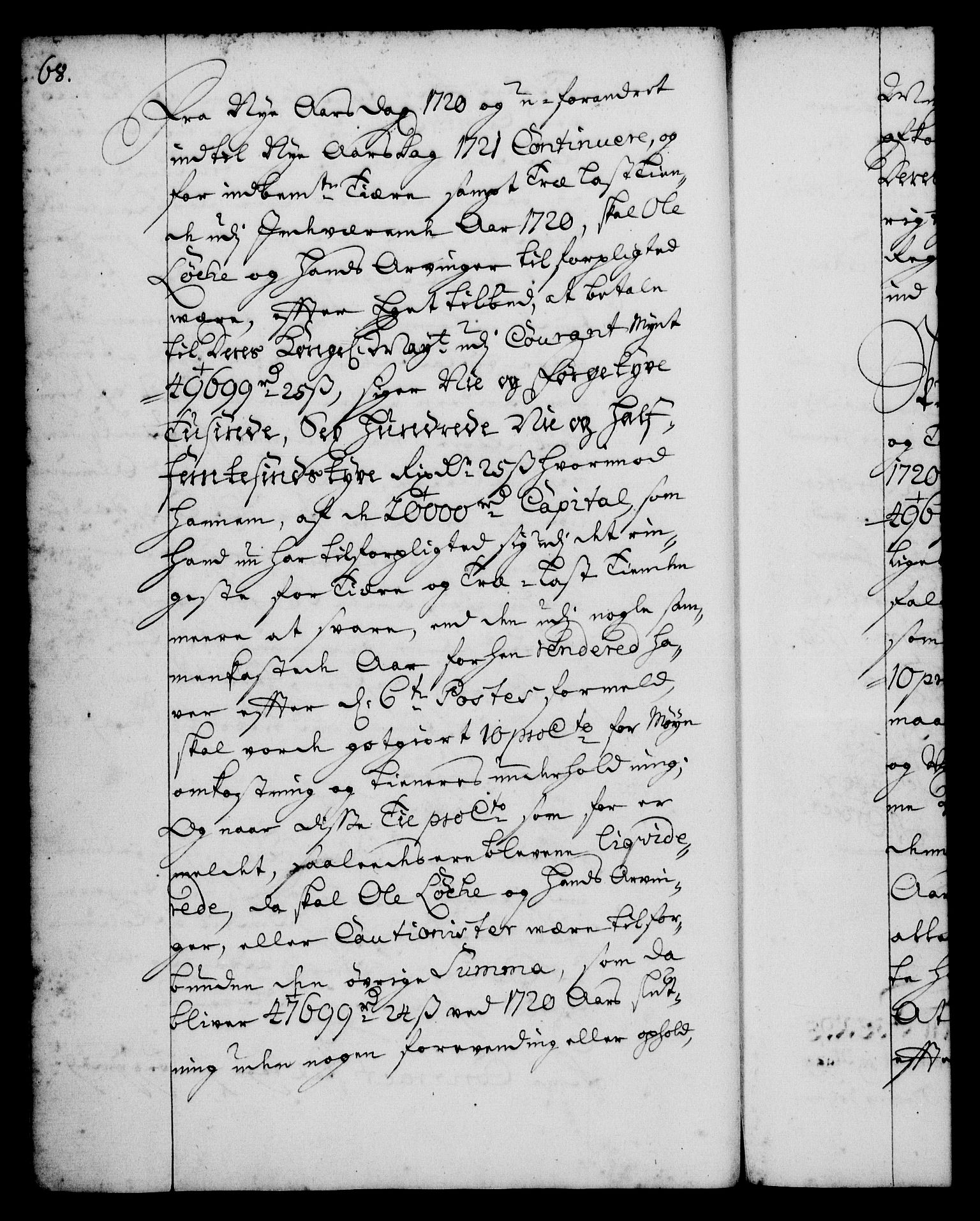 Rentekammeret, Kammerkanselliet, RA/EA-3111/G/Gg/Ggi/L0001: Norsk instruksjonsprotokoll med register (merket RK 53.34), 1720-1729, s. 68