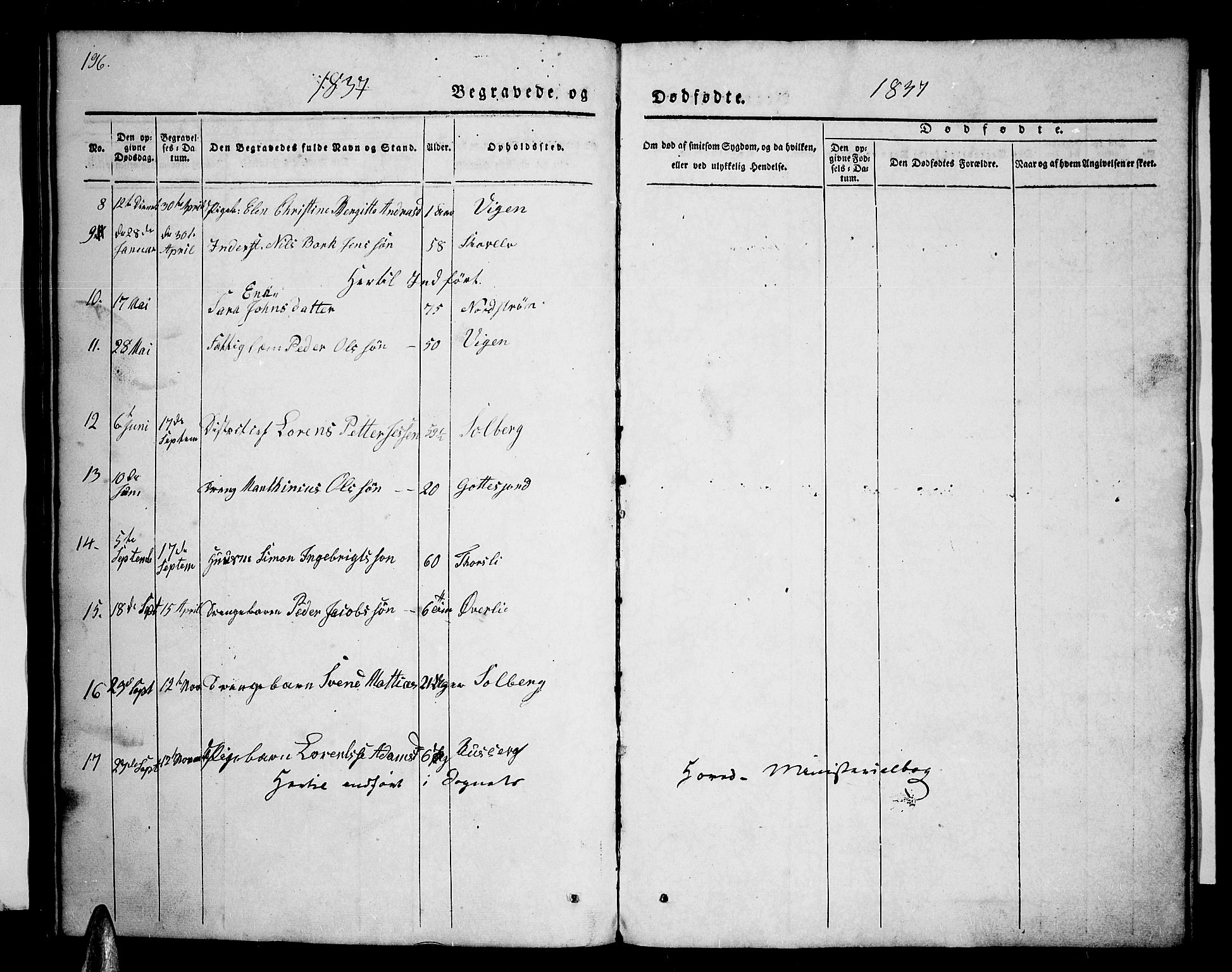 Tranøy sokneprestkontor, SATØ/S-1313/I/Ia/Iab/L0001klokker: Klokkerbok nr. 1, 1835-1853, s. 196