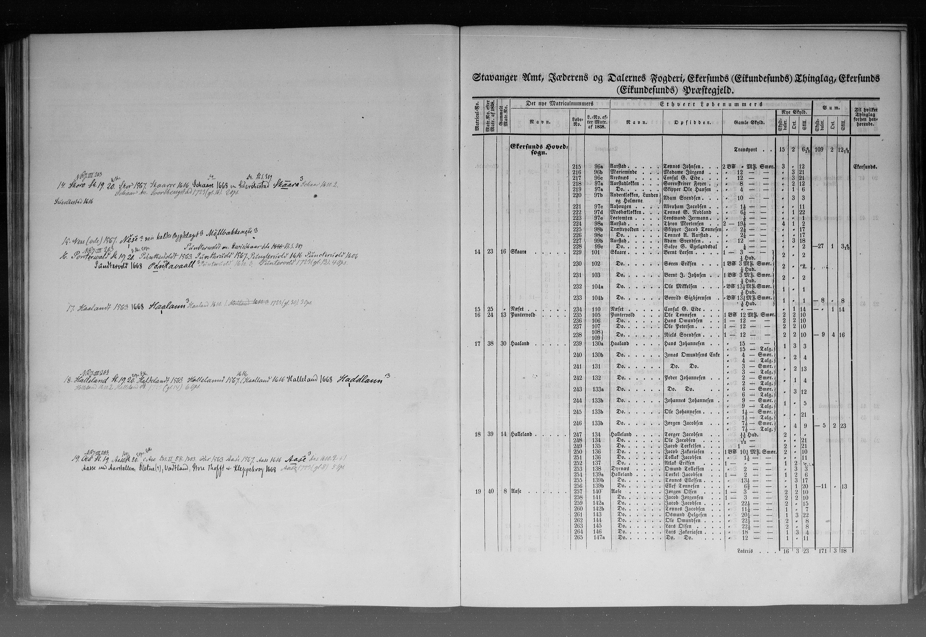 Rygh, AV/RA-PA-0034/F/Fb/L0010: Matrikkelen for 1838 - Stavanger amt (Rogaland fylke), 1838