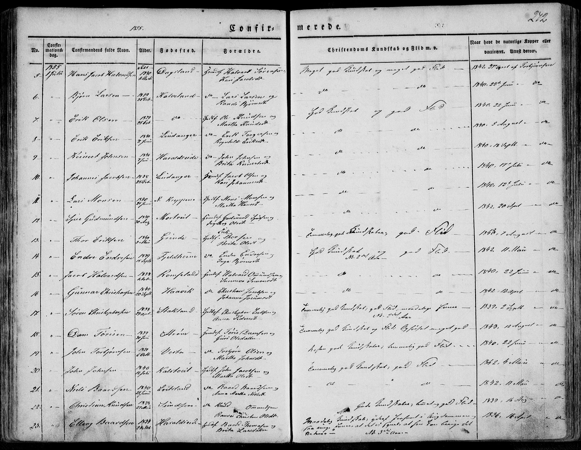 Skjold sokneprestkontor, AV/SAST-A-101847/H/Ha/Haa/L0006: Ministerialbok nr. A 6.1, 1835-1858, s. 272