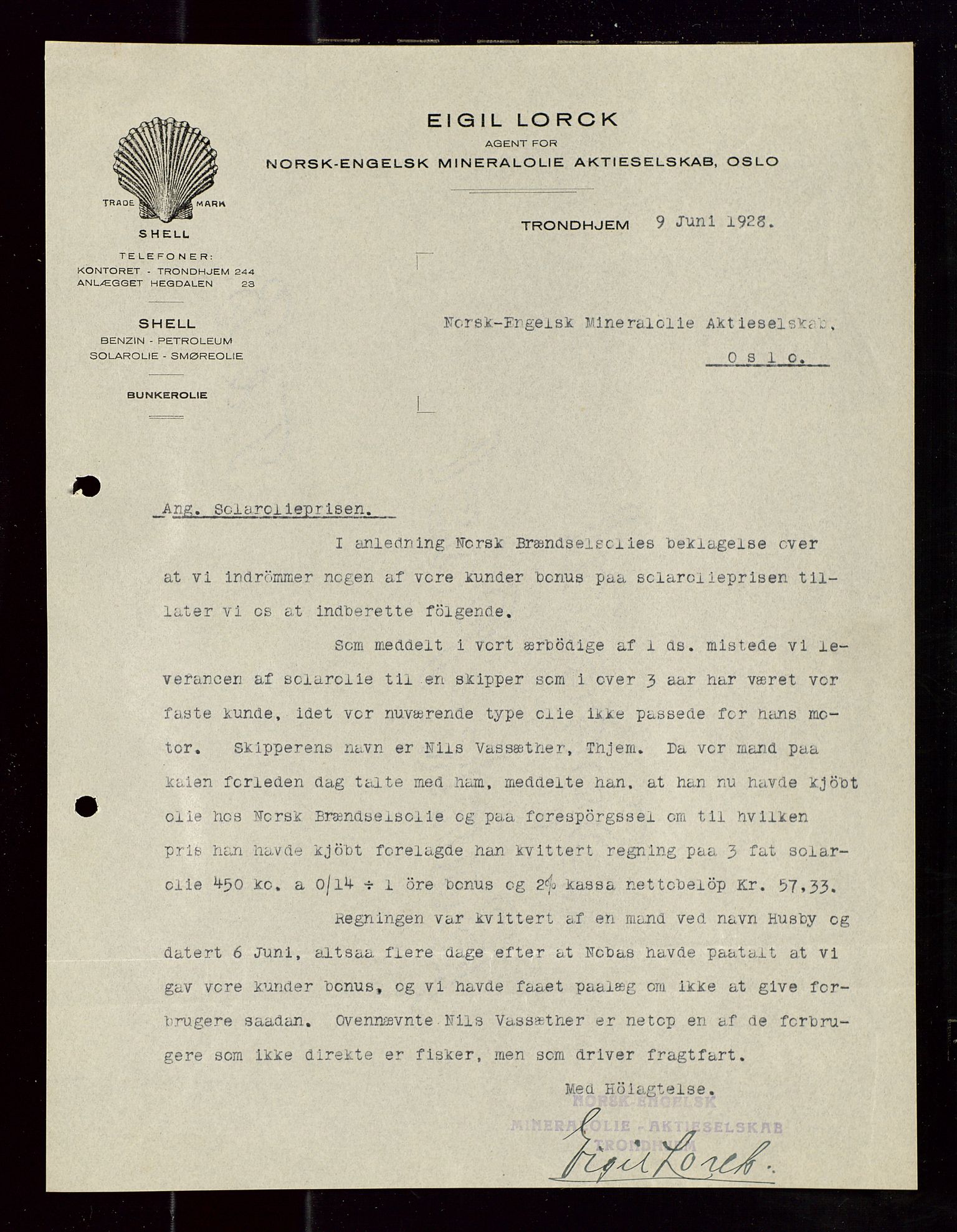 Pa 1521 - A/S Norske Shell, AV/SAST-A-101915/E/Ea/Eaa/L0023: Sjefskorrespondanse, 1928, s. 513