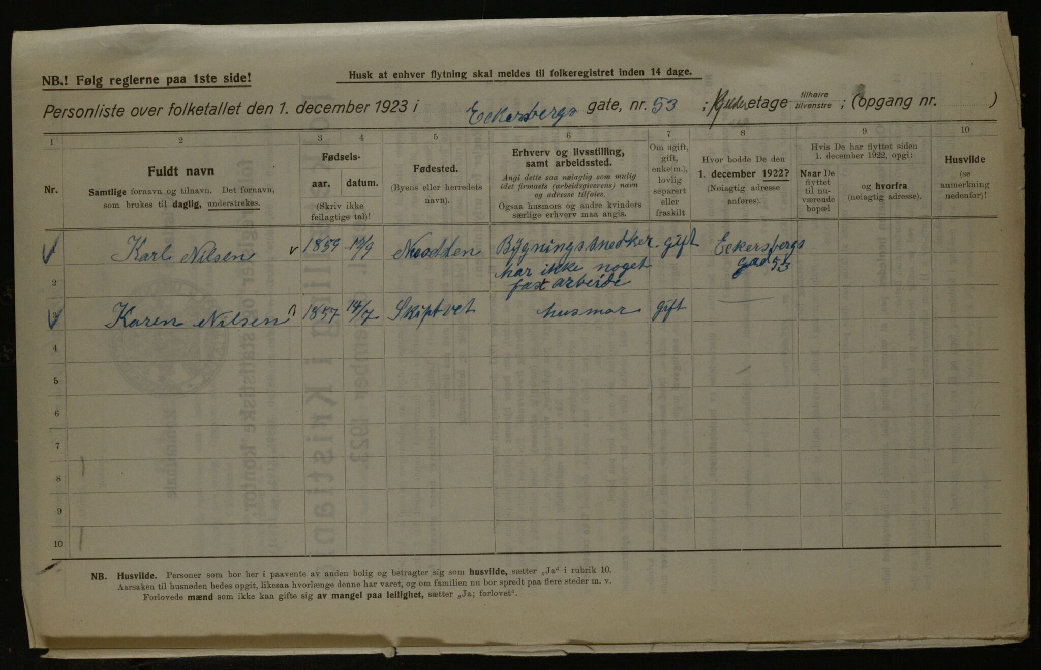 OBA, Kommunal folketelling 1.12.1923 for Kristiania, 1923, s. 20882