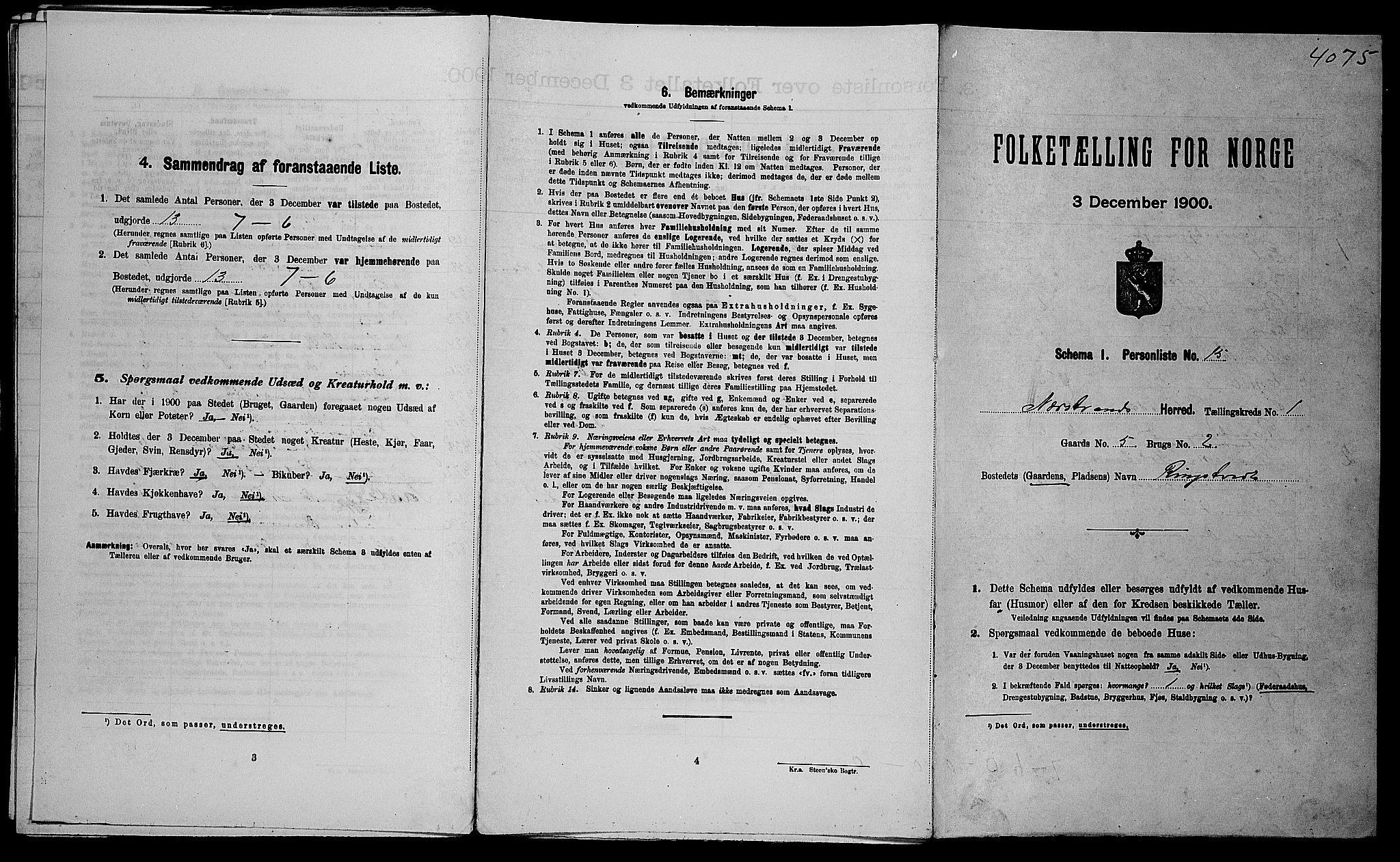 SAST, Folketelling 1900 for 1139 Nedstrand herred, 1900, s. 95