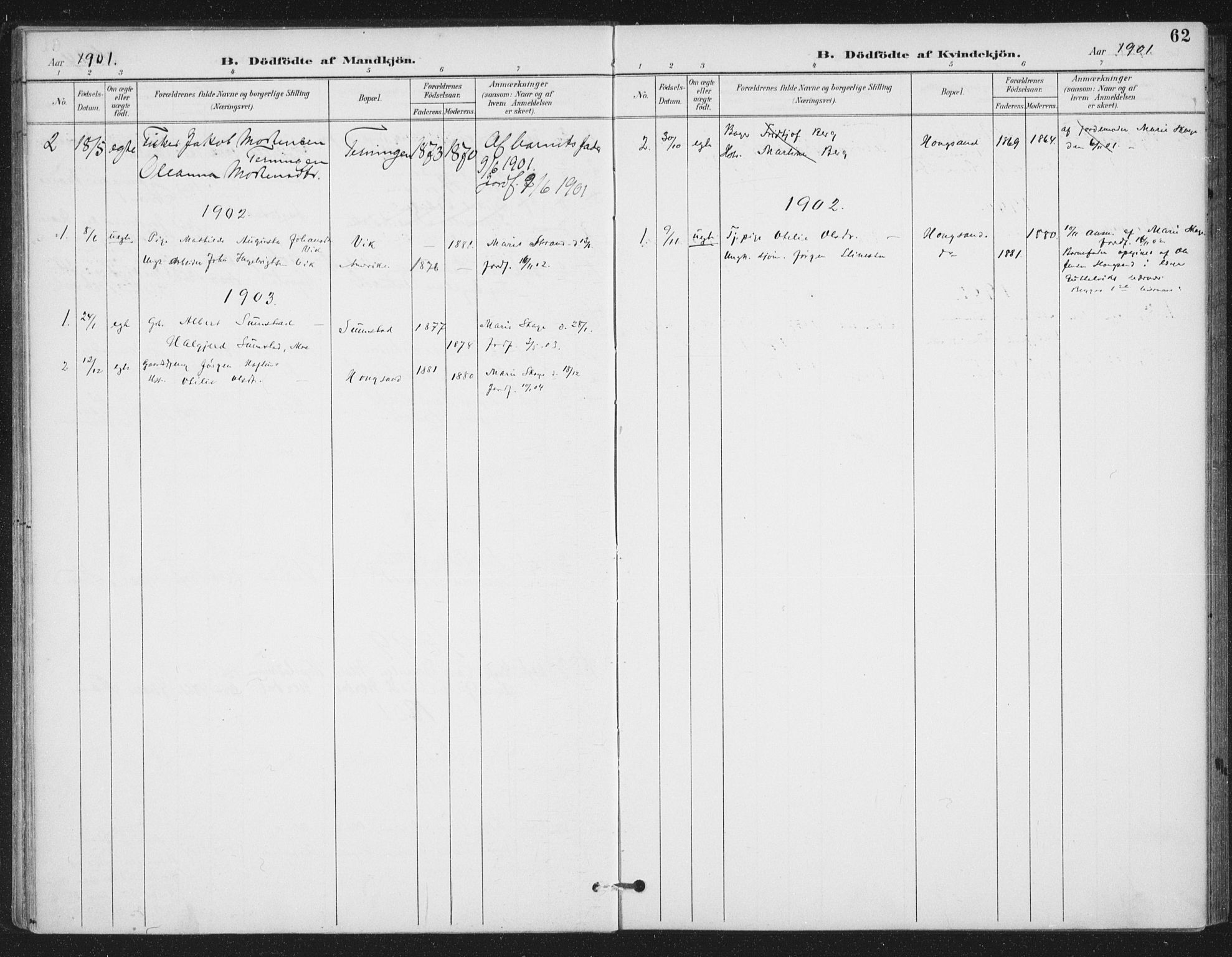 Ministerialprotokoller, klokkerbøker og fødselsregistre - Sør-Trøndelag, AV/SAT-A-1456/657/L0708: Ministerialbok nr. 657A09, 1894-1904, s. 62