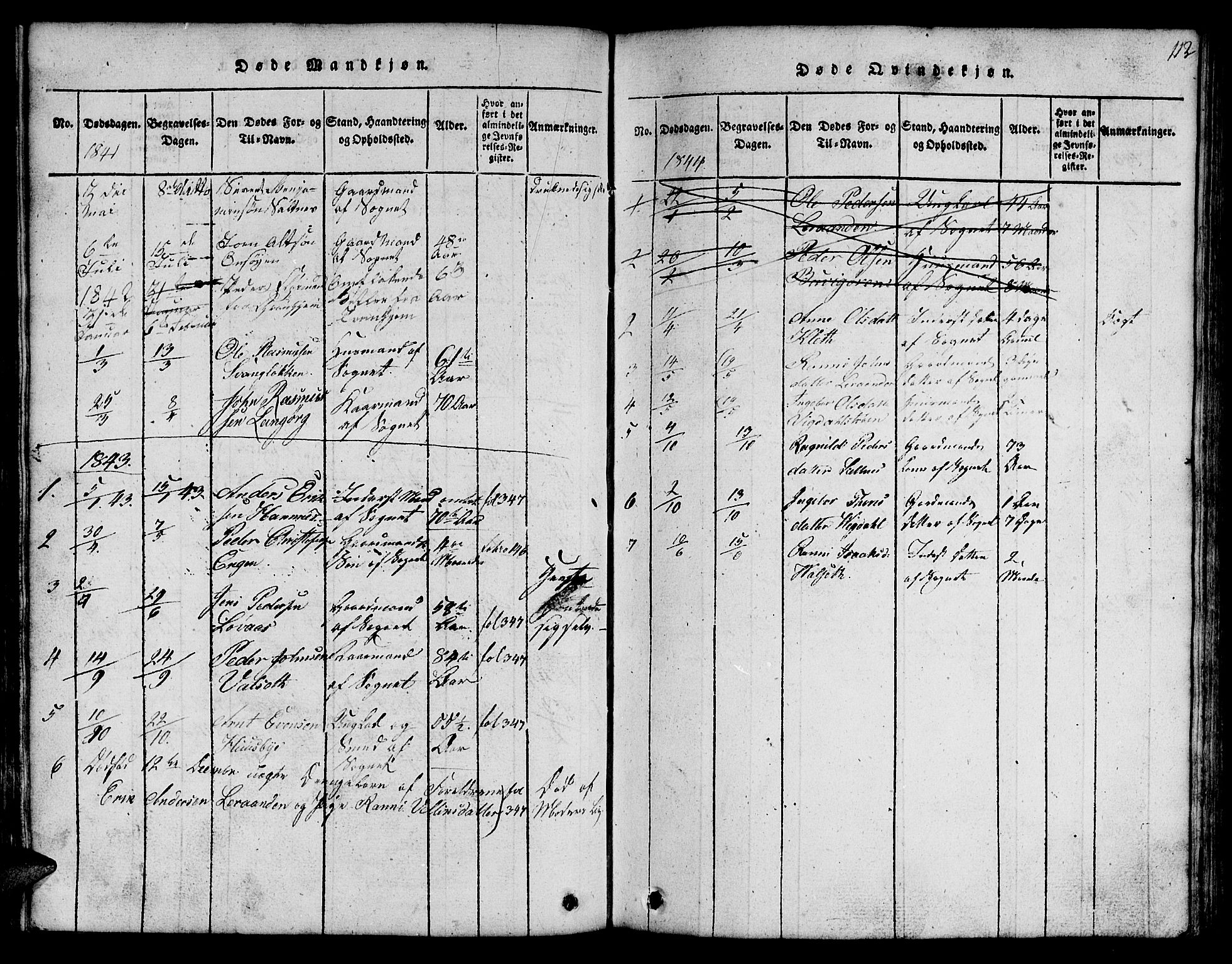 Ministerialprotokoller, klokkerbøker og fødselsregistre - Sør-Trøndelag, SAT/A-1456/666/L0788: Klokkerbok nr. 666C01, 1816-1847, s. 112