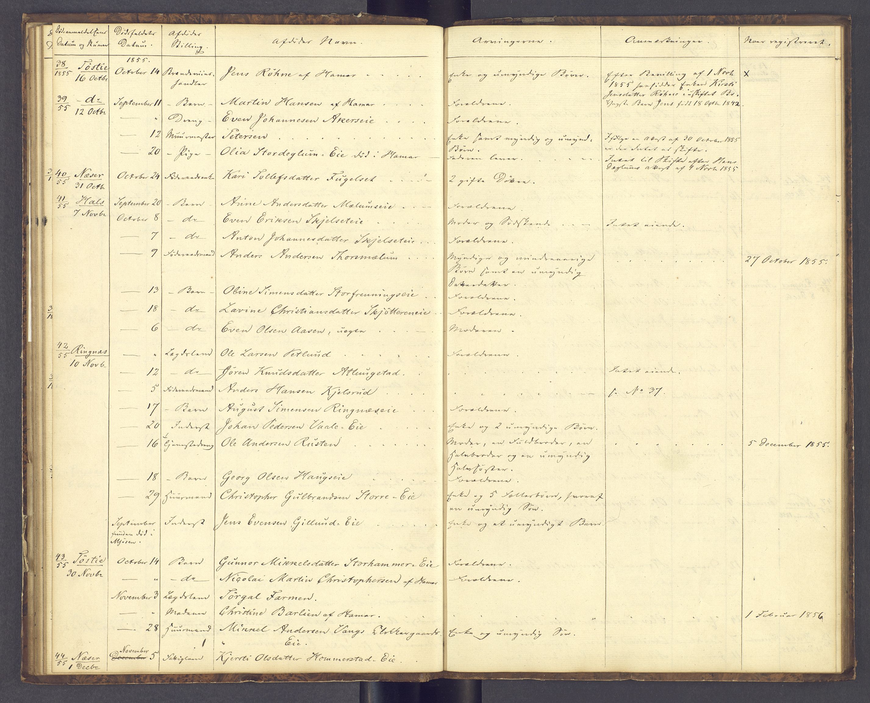 Sør-Hedmark sorenskriveri, AV/SAH-TING-014/J/Jd/Jda/L0003: Dødsfallsprotokoll, 1852-1862