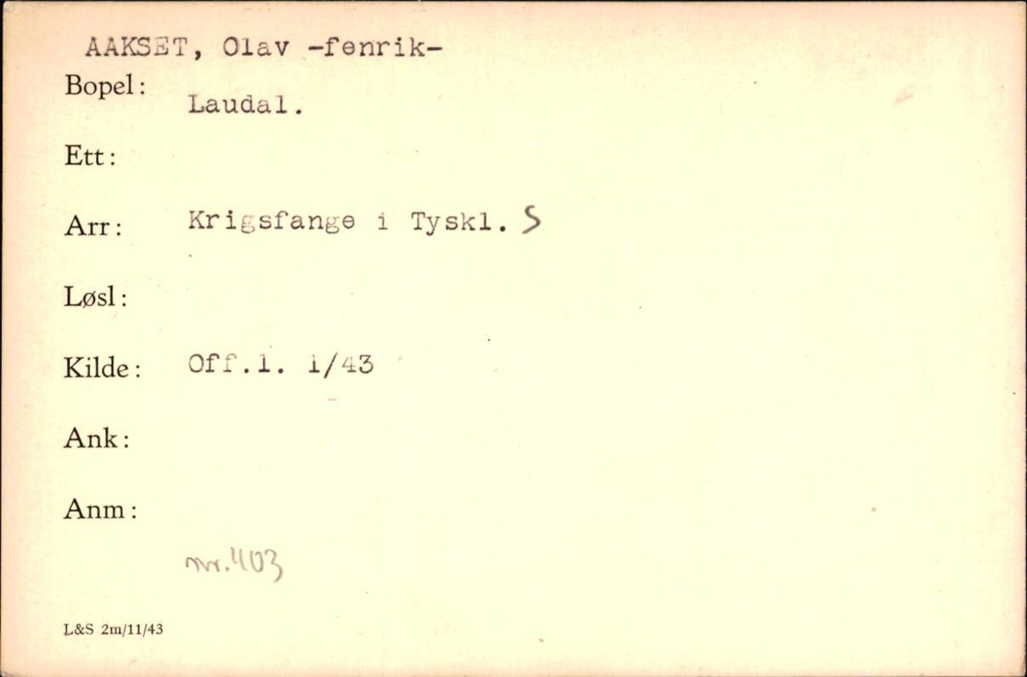 Forsvaret, Forsvarets krigshistoriske avdeling, RA/RAFA-2017/Y/Yf/L0200: II-C-11-2102  -  Norske krigsfanger i Tyskland, 1940-1945, s. 5