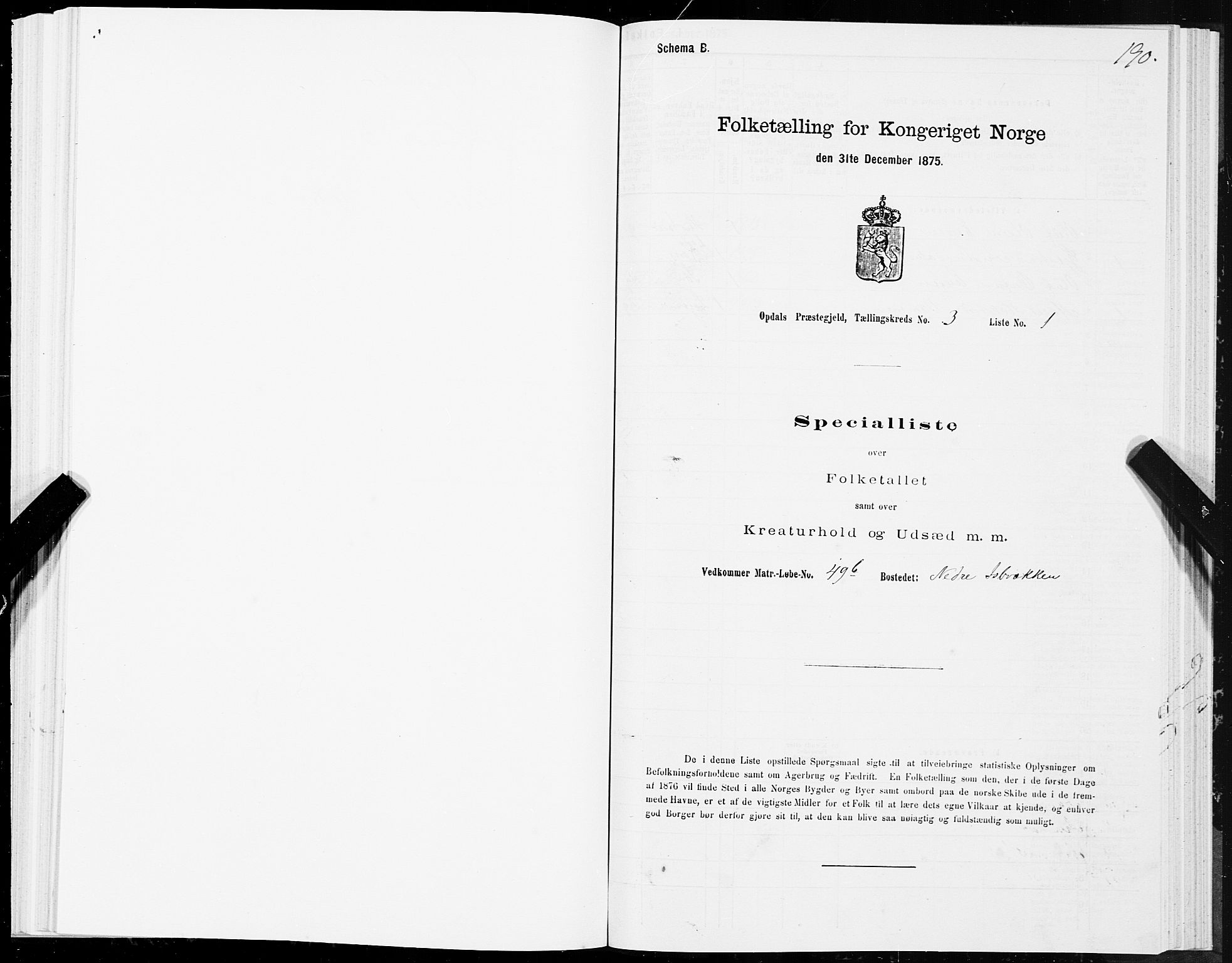 SAT, Folketelling 1875 for 1634P Oppdal prestegjeld, 1875, s. 2190