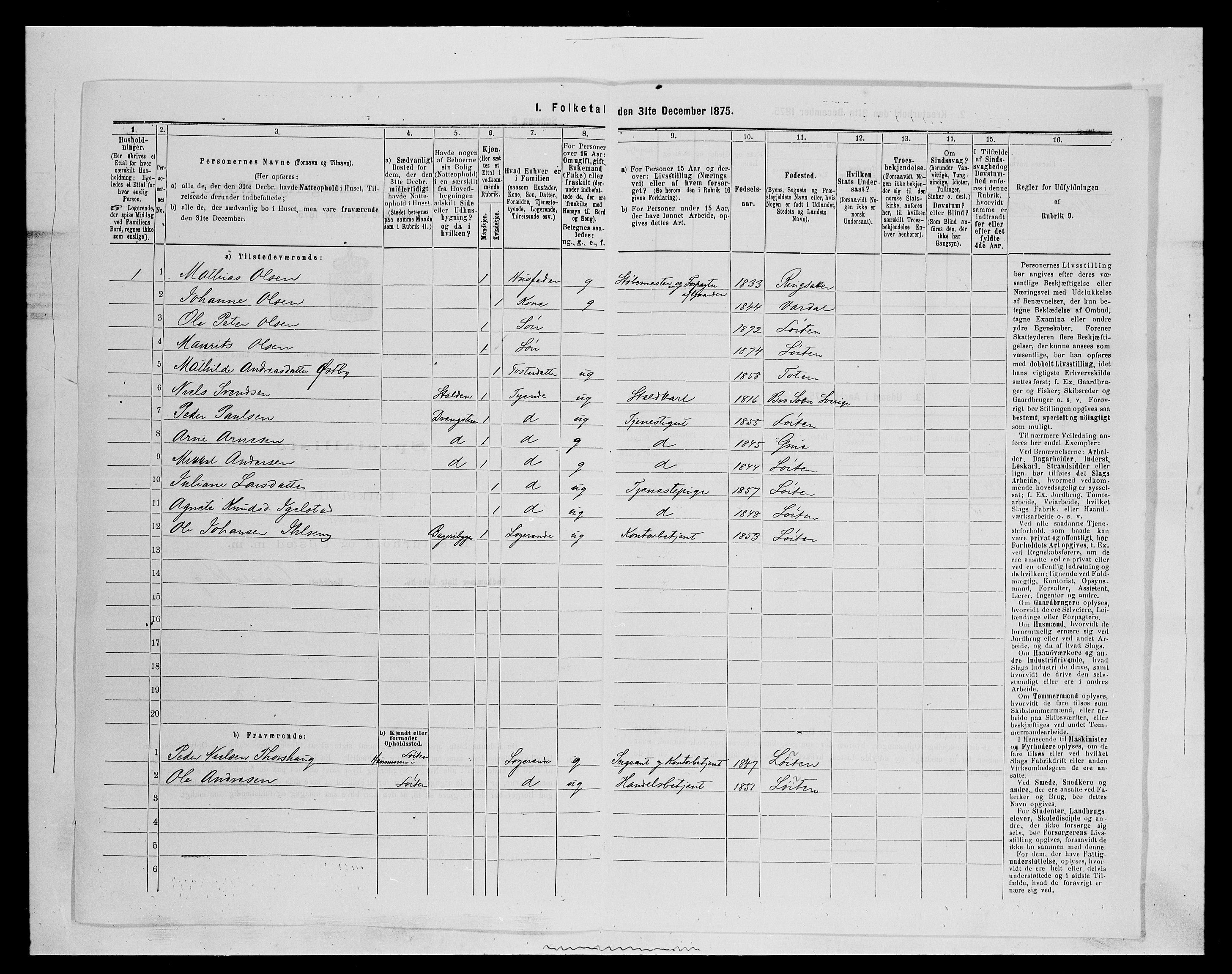 SAH, Folketelling 1875 for 0415P Løten prestegjeld, 1875, s. 1676