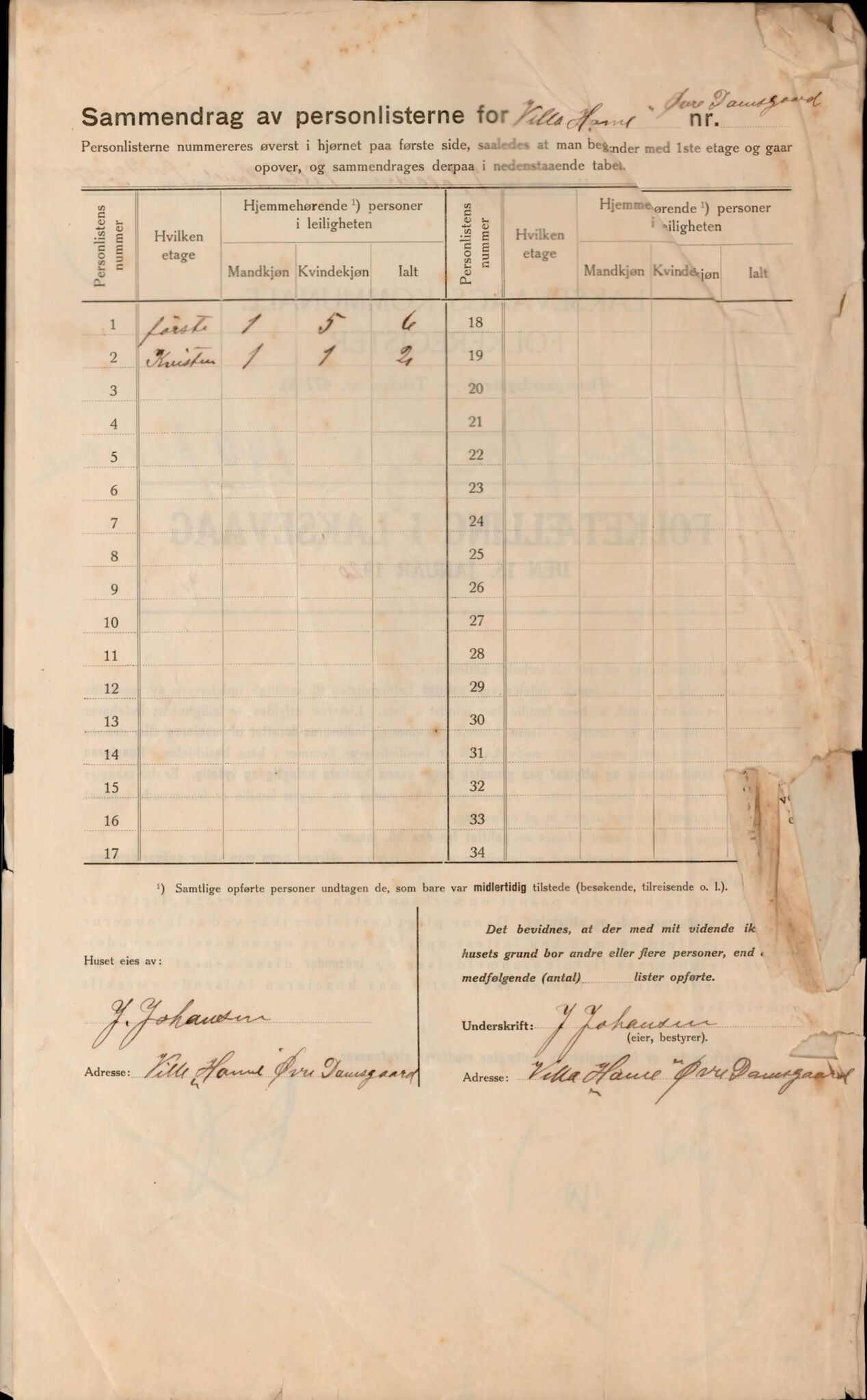 Laksevåg kommune. Folkeregisteret, BBA/A-1586/E/Ea/L0001: Folketellingskjema 1920, 1920, s. 548