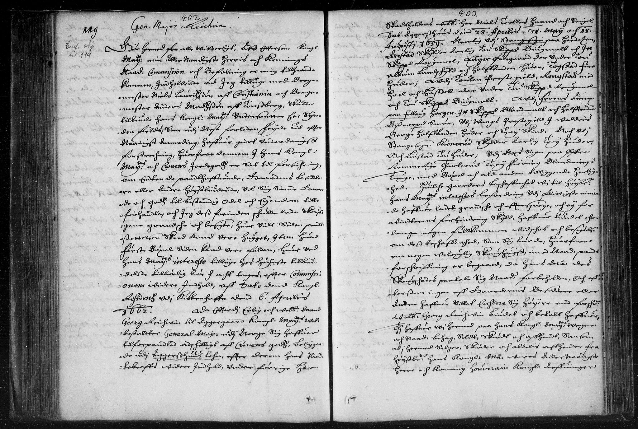 Stattholderembetet 1572-1771, AV/RA-EA-2870/Bb/L0007: Skjøteprotokoll, 1663-1668, s. 402-403