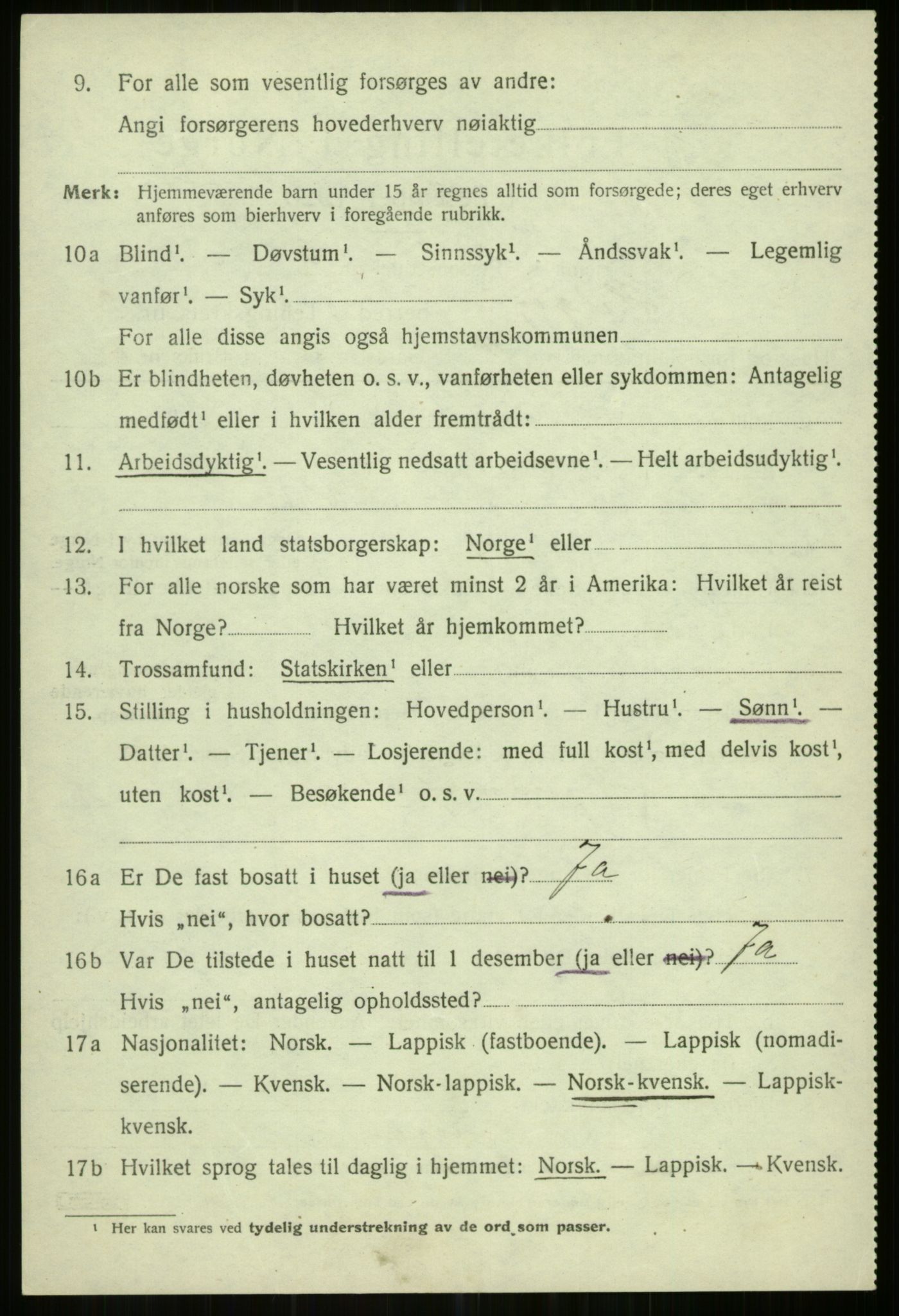 SATØ, Folketelling 1920 for 1935 Helgøy herred, 1920, s. 1182