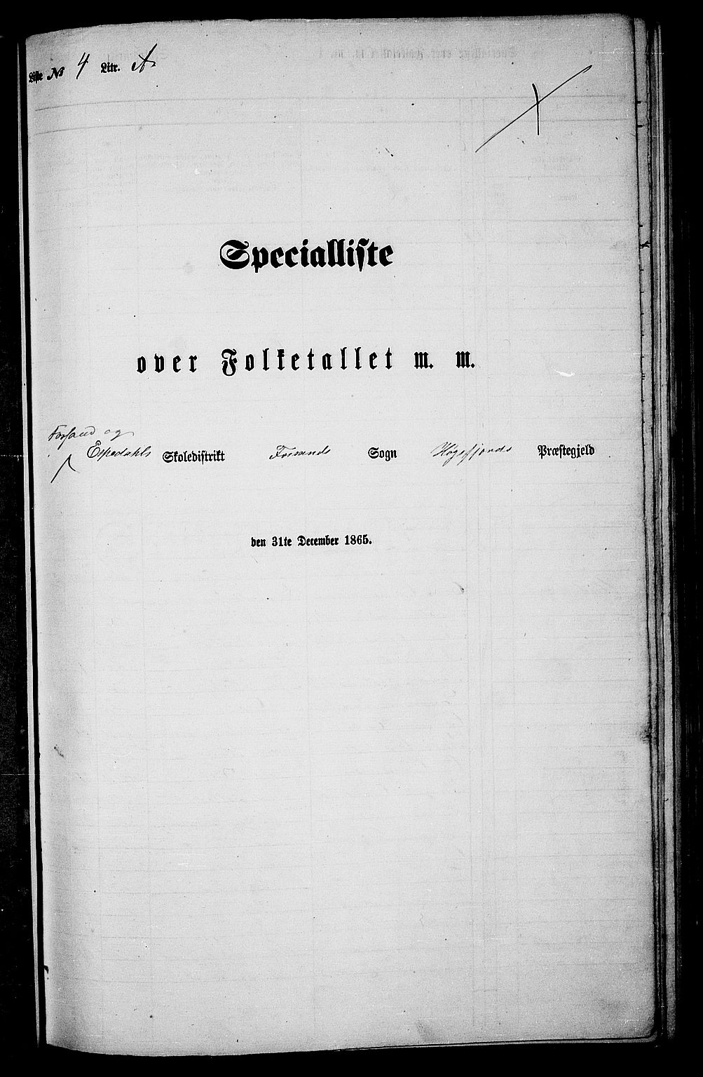 RA, Folketelling 1865 for 1128P Høgsfjord prestegjeld, 1865, s. 47
