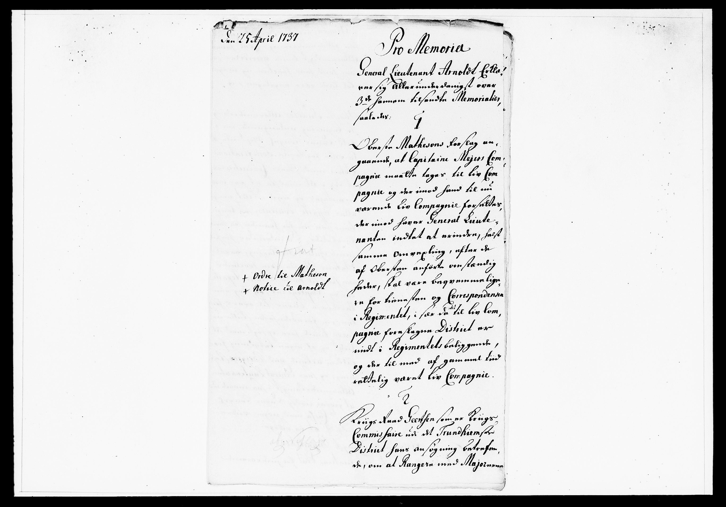 Krigskollegiet, Krigskancelliet, DRA/A-0006/-/1138-1142: Refererede sager, 1737, s. 153