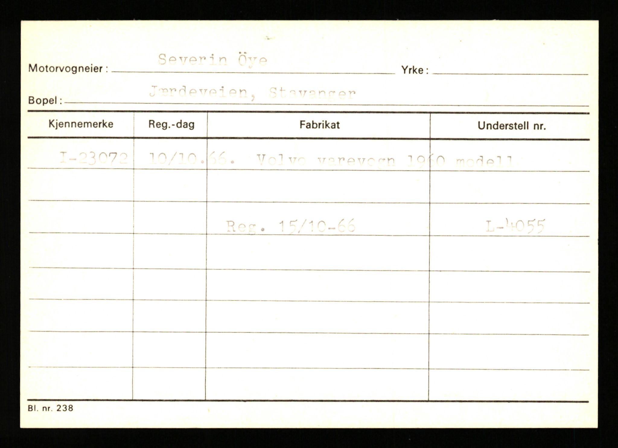 Stavanger trafikkstasjon, AV/SAST-A-101942/0/G/L0005: Registreringsnummer: 23000 - 34245, 1930-1971, s. 11