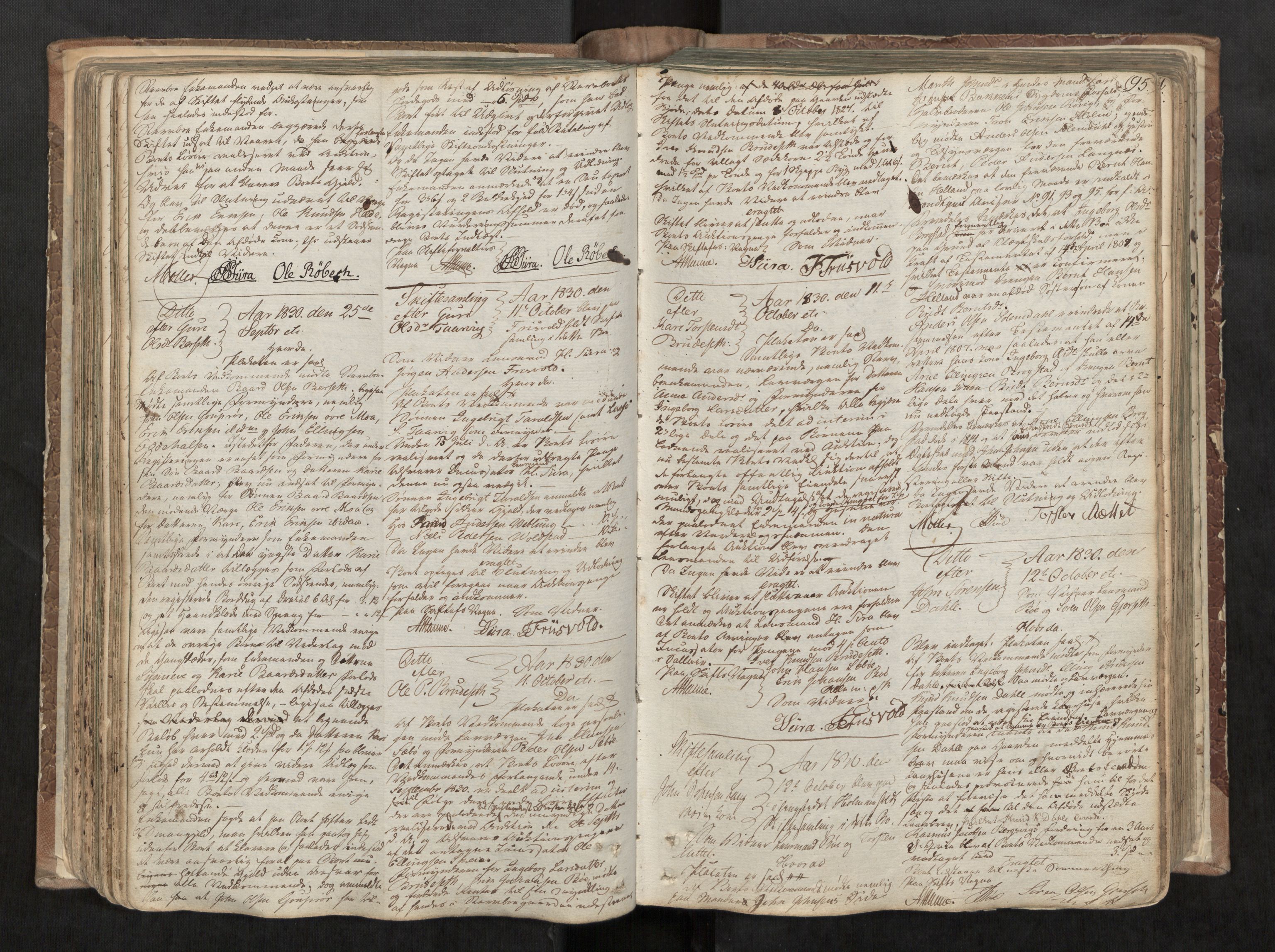 Romsdal sorenskriveri, AV/SAT-A-4149/1/3/3B/L0002: Skiftebehandlingsprotokoll, 1826-1838, s. 95