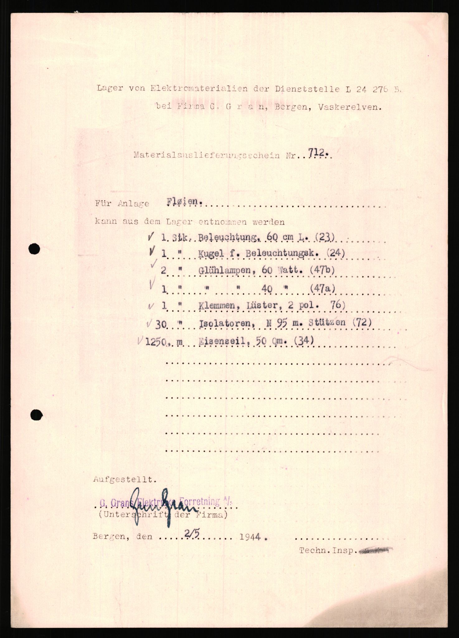 Tyske arkiver, Organisation Todt (OT), Einsatzgruppe Wiking, RA/RAFA-2188/2/H/Hd/Hda/L0029/0002: Diverse, Zone Bergen / Diverse, 1940-1945, s. 183