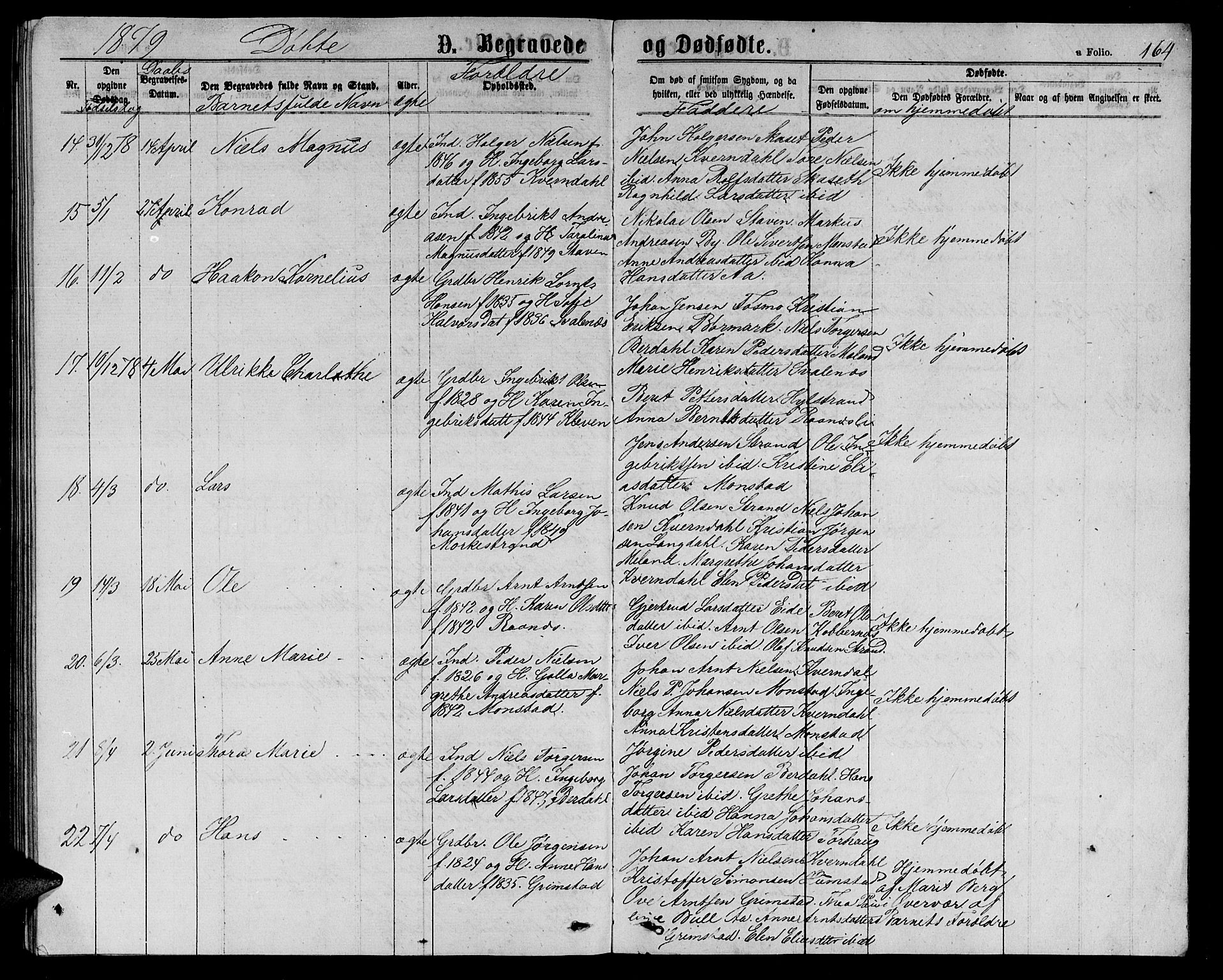 Ministerialprotokoller, klokkerbøker og fødselsregistre - Sør-Trøndelag, AV/SAT-A-1456/655/L0686: Klokkerbok nr. 655C02, 1866-1879, s. 164