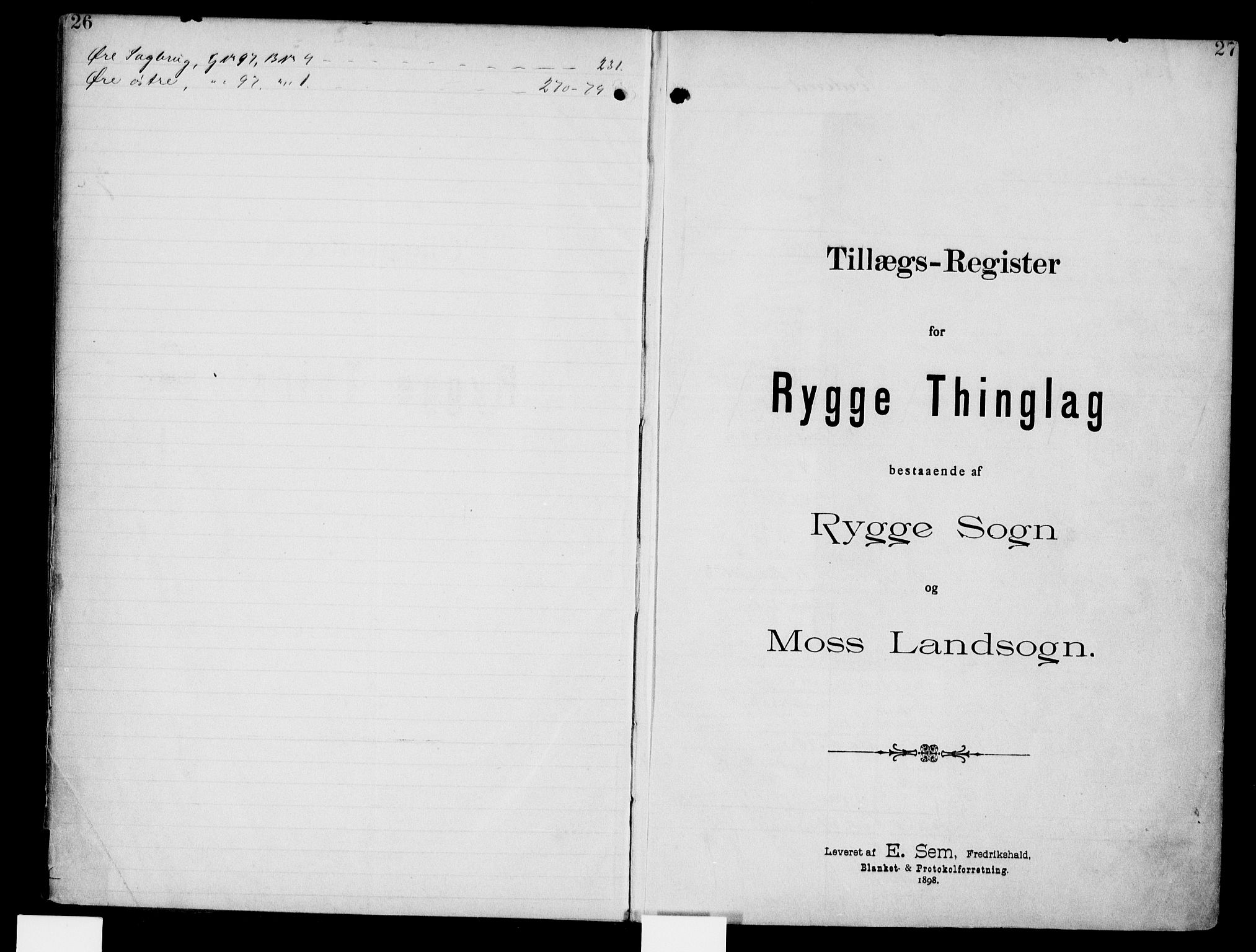 Moss sorenskriveri, SAO/A-10168: Panteregister nr. IV 5, 1899-1925, s. 26-27