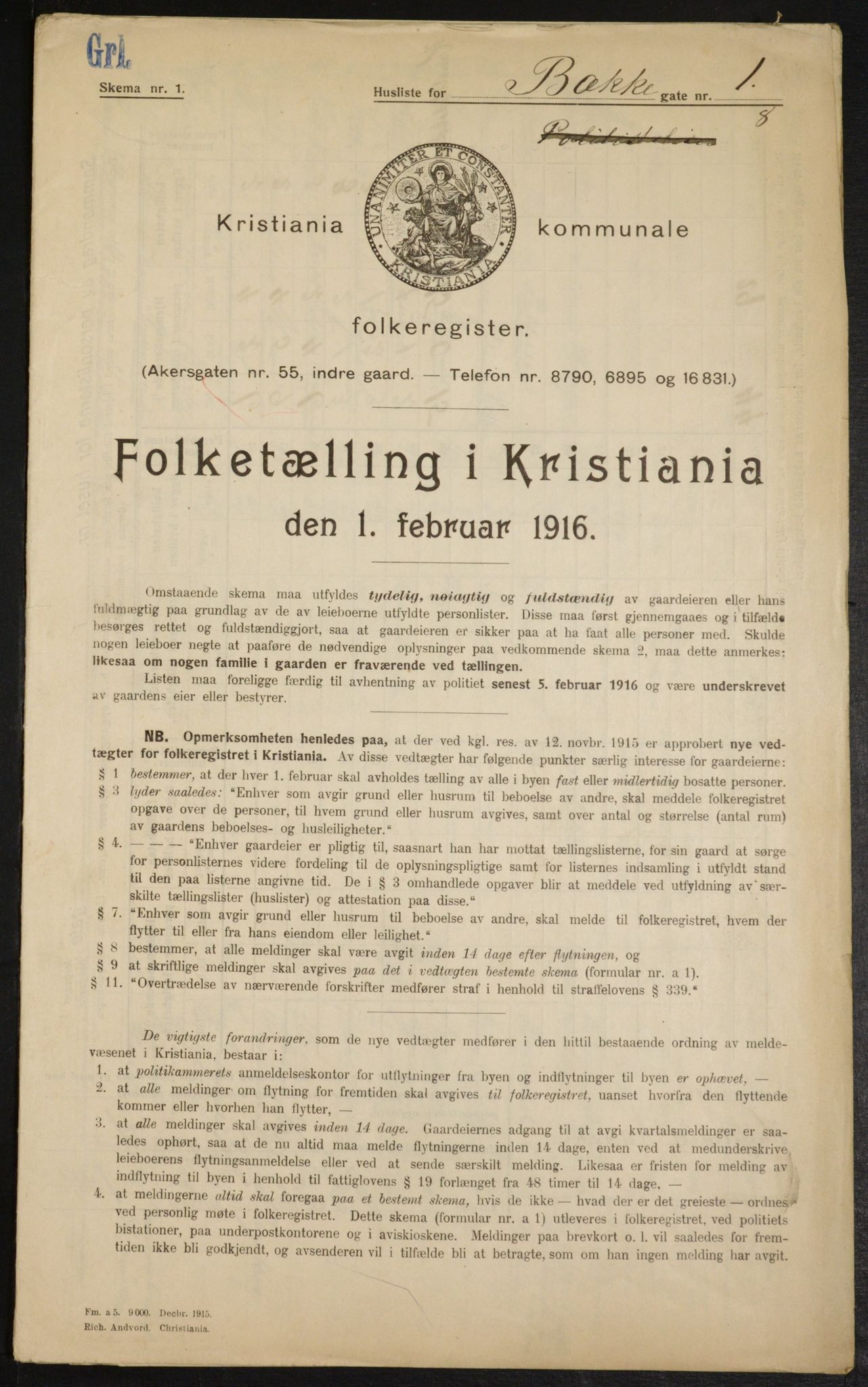 OBA, Kommunal folketelling 1.2.1916 for Kristiania, 1916, s. 11066