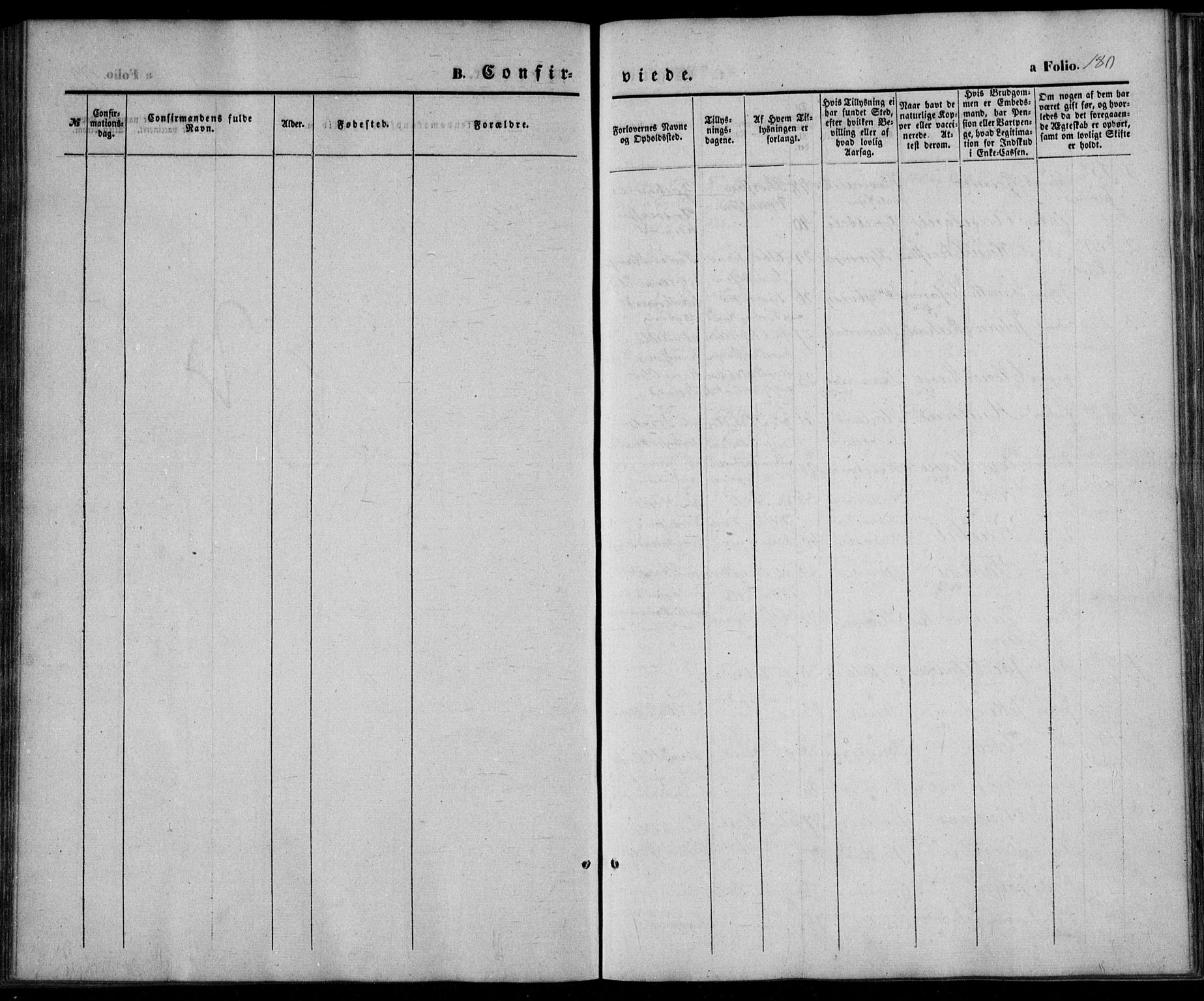 Lyngdal sokneprestkontor, SAK/1111-0029/F/Fa/Fac/L0009: Ministerialbok nr. A 9, 1852-1864, s. 180