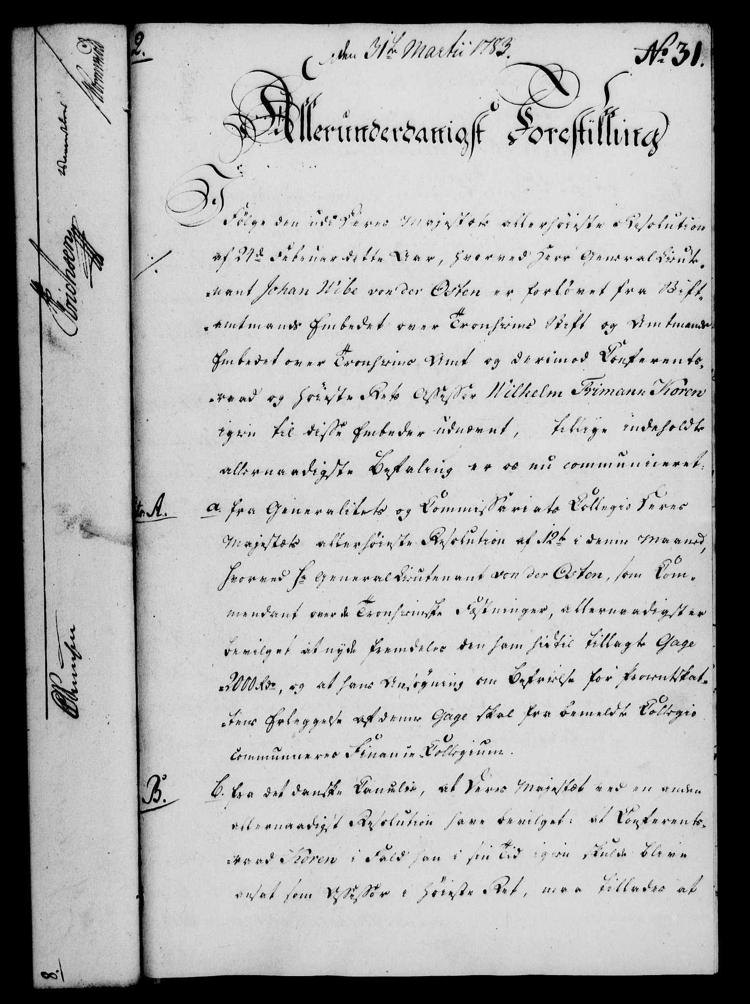 Rentekammeret, Kammerkanselliet, AV/RA-EA-3111/G/Gf/Gfa/L0065: Norsk relasjons- og resolusjonsprotokoll (merket RK 52.65), 1783, s. 218