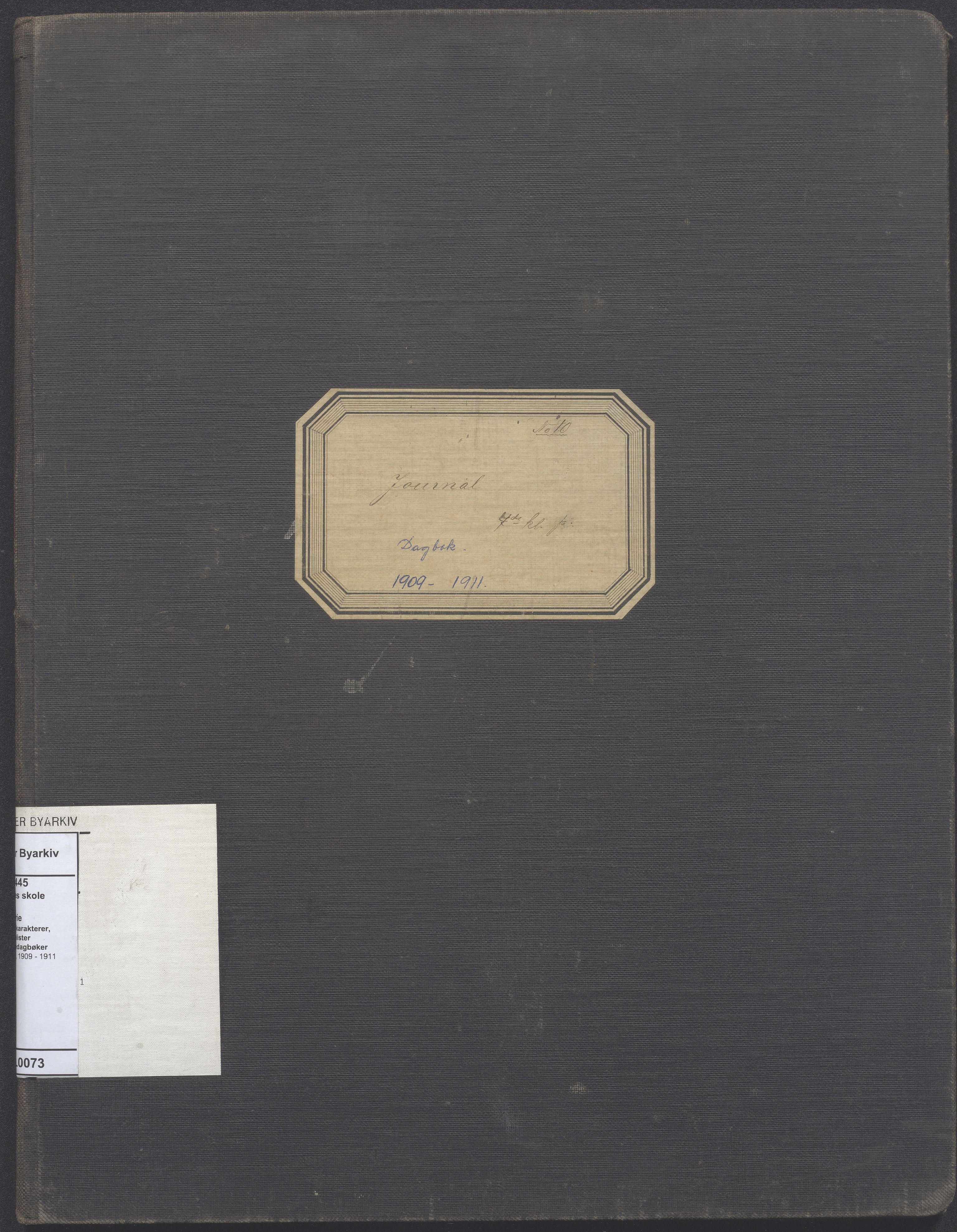 Stavanger kommune. Johannes skole, BYST/A-0445/G/Ga/L0073: Klassedagbok, 1909-1911