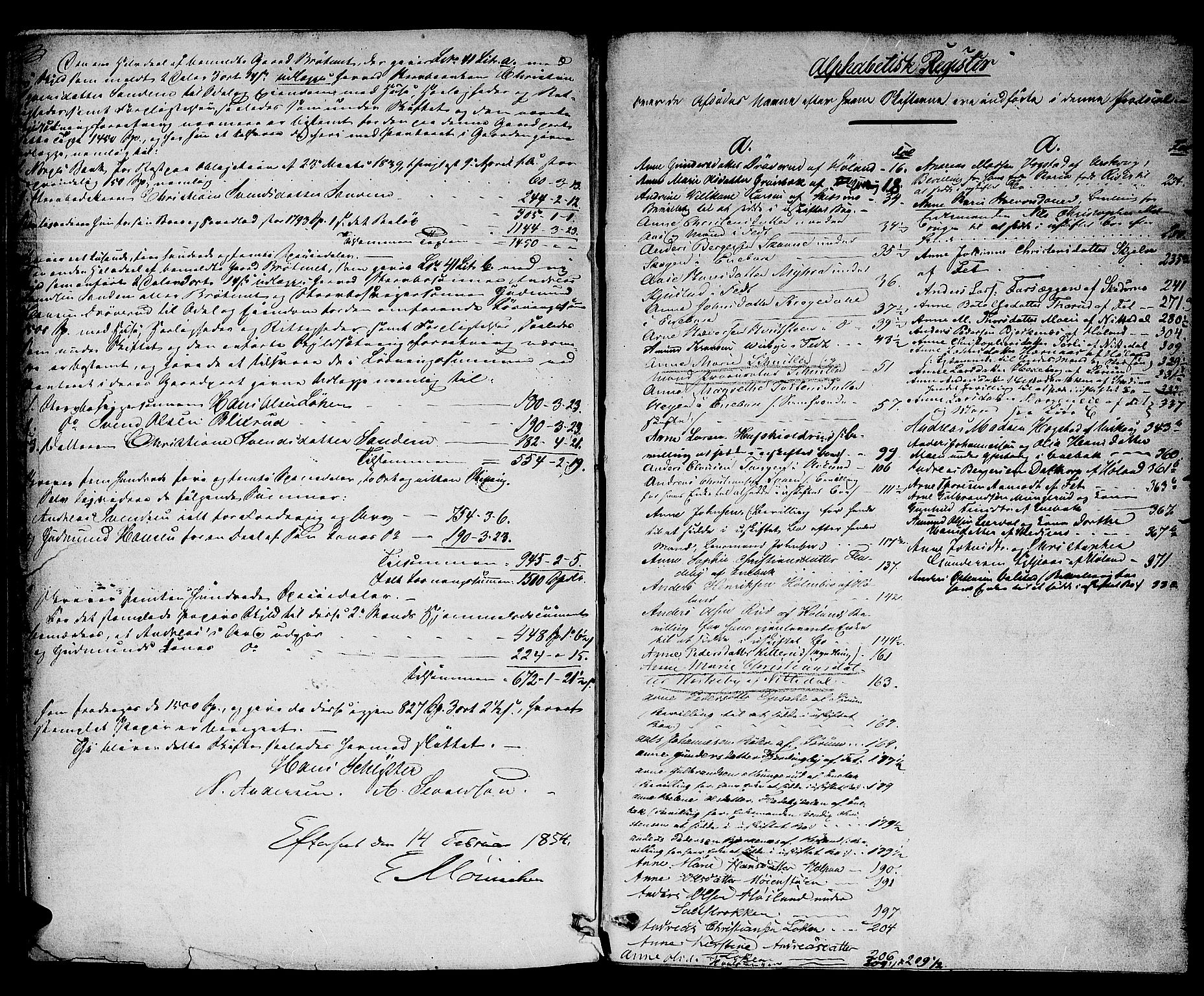 Nedre Romerike sorenskriveri, AV/SAO-A-10469/H/He/Hec/L0003: Skifteutlodningsprotokoll, 1845-1853, s. 375b-376a