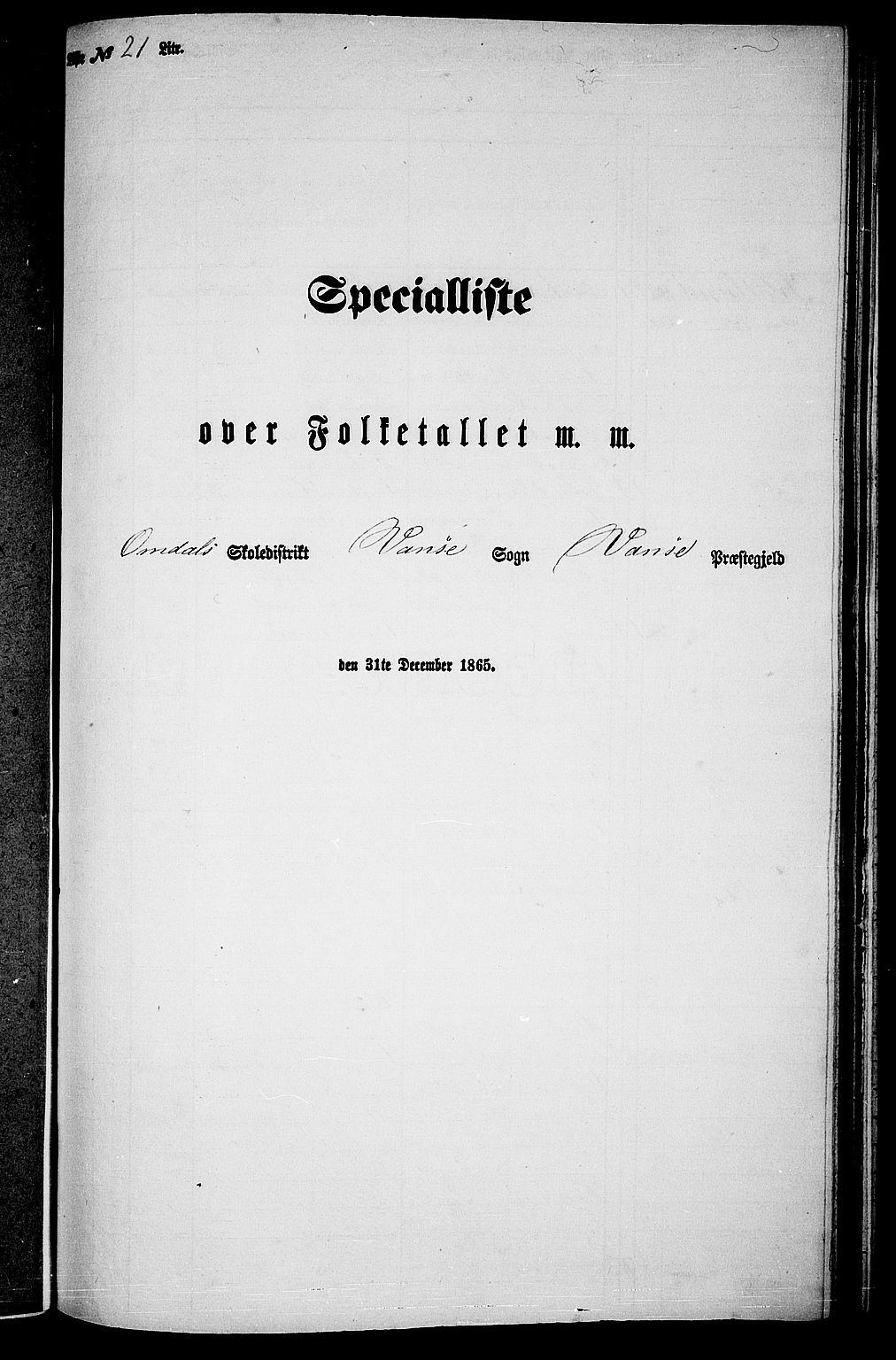 RA, Folketelling 1865 for 1041L Vanse prestegjeld, Vanse sokn og Farsund landsokn, 1865, s. 201