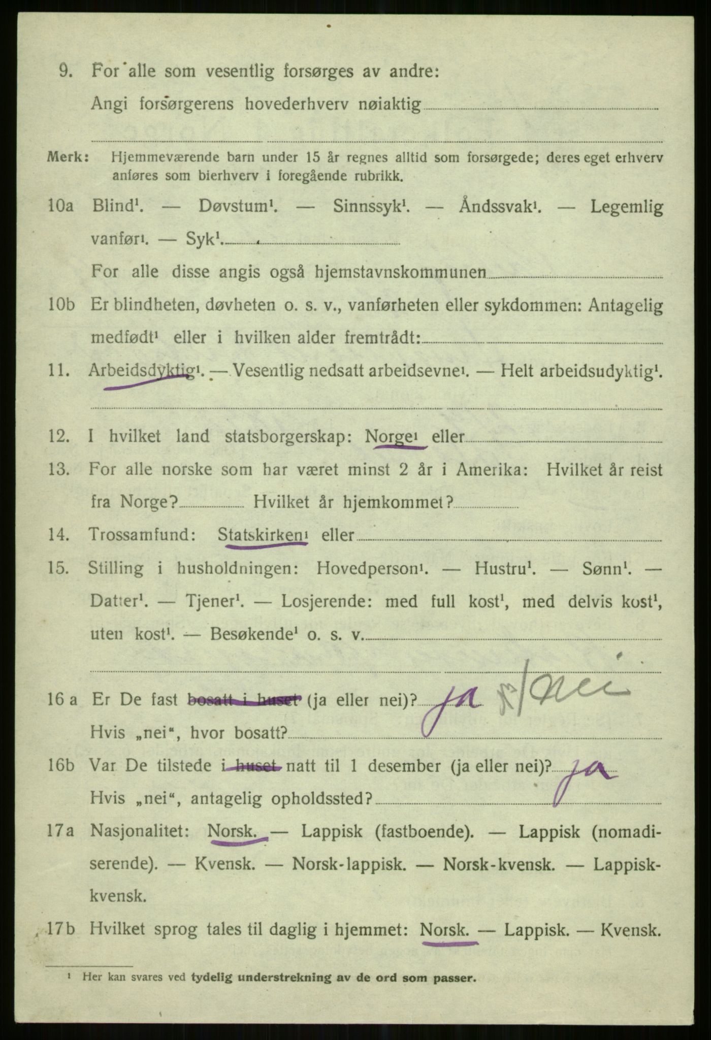 SATØ, Folketelling 1920 for 1936 Karlsøy herred, 1920, s. 4997