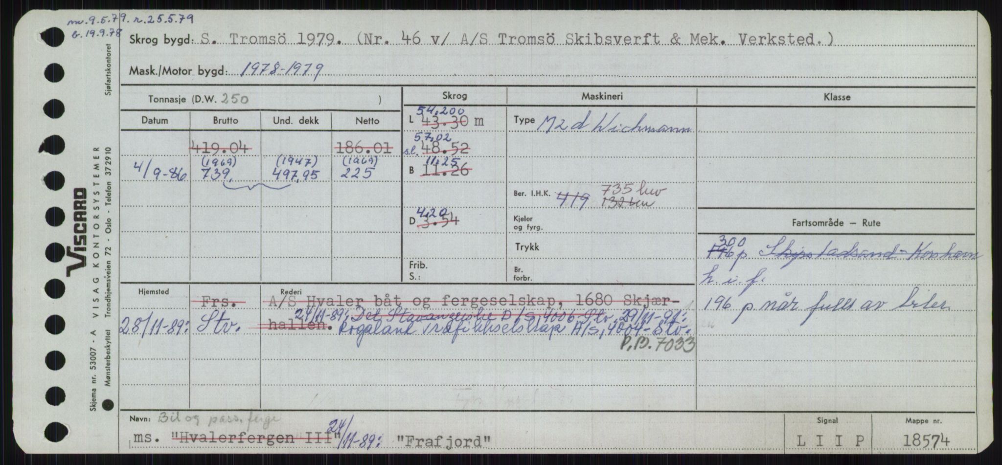 Sjøfartsdirektoratet med forløpere, Skipsmålingen, RA/S-1627/H/Ha/L0002/0001: Fartøy, Eik-Hill / Fartøy, Eik-F, s. 703